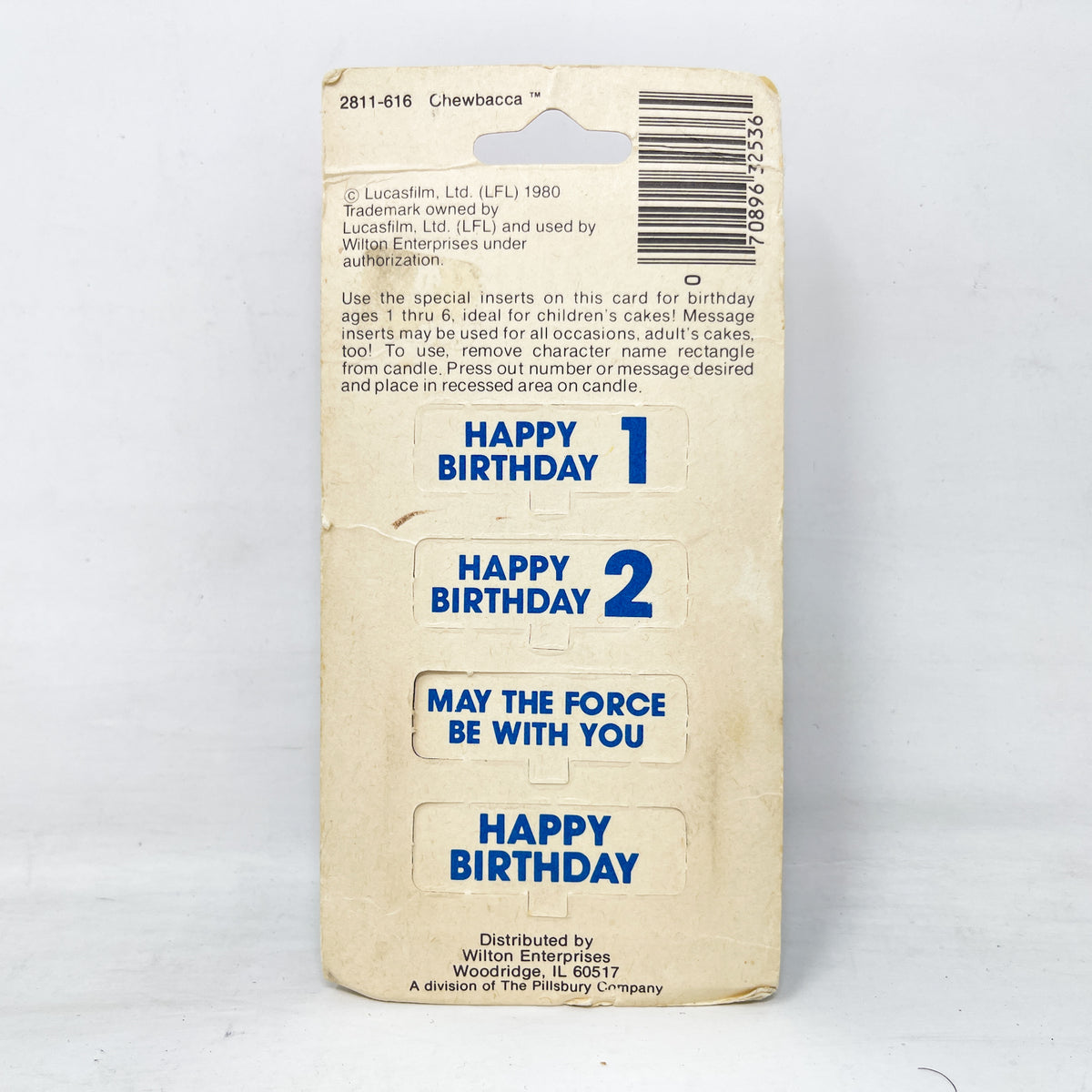 Chewbacca Birthday Cake Candle - Sealed