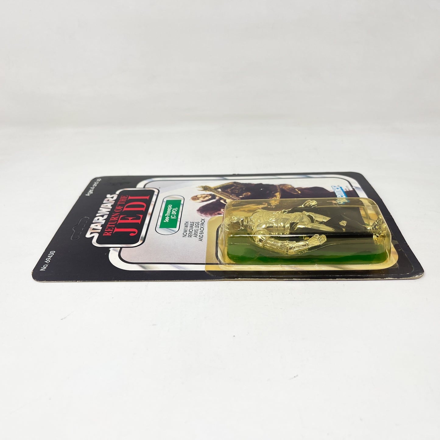 C-3PO Removable Limbs TSUKUDA ROTJ 65B-back - Mint on Card - Vintage Kenner (1983)