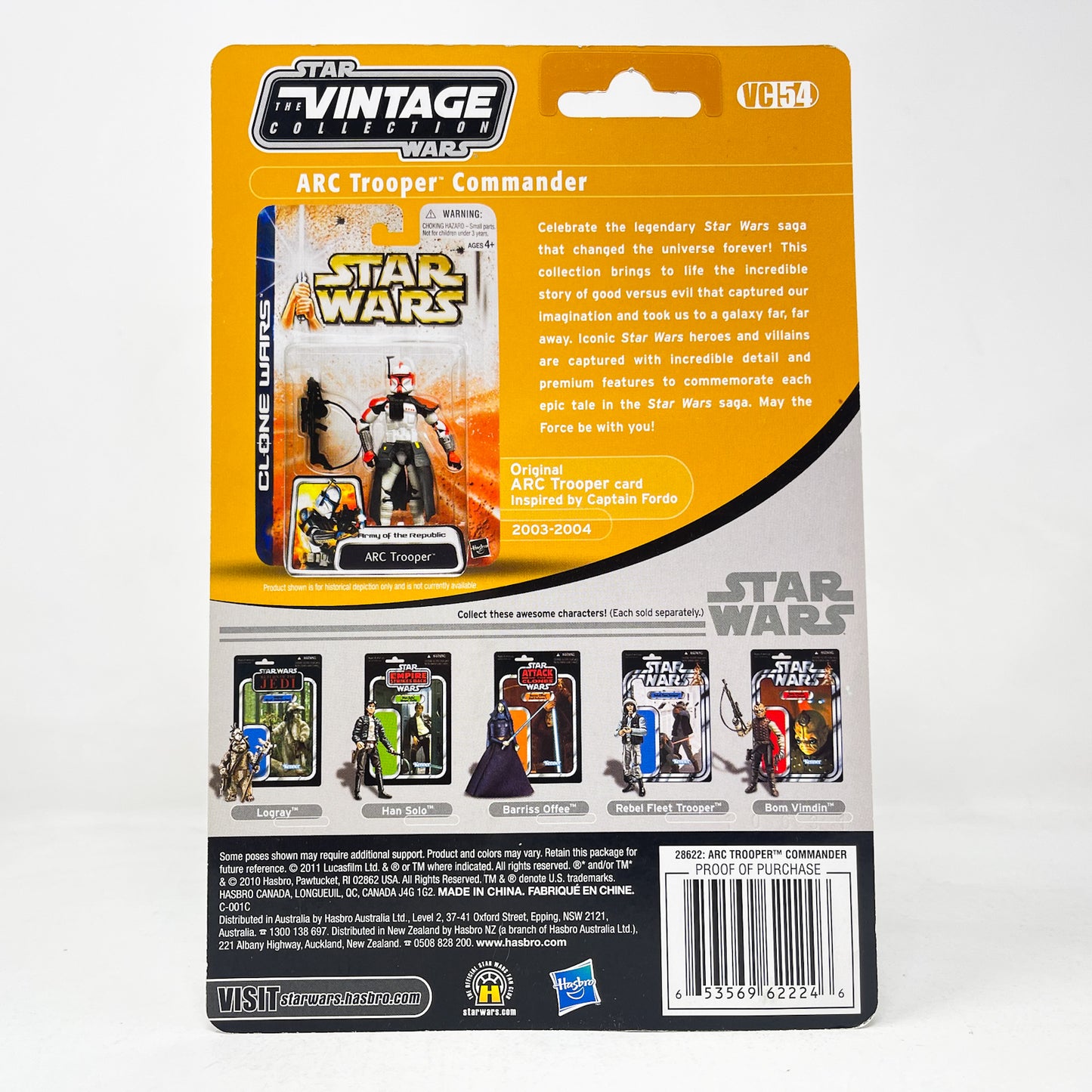 VC054 ARC Trooper Commander (2011) Unpunched - The Vintage Collection Hasbro Star Wars