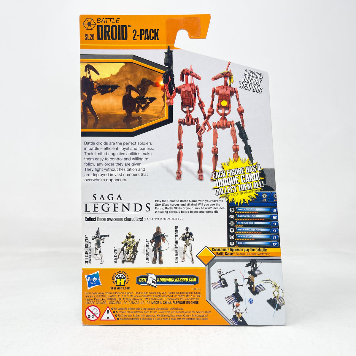 Battle Droids - Red (SL20) - Hasbro Saga Legends 2010 Star Wars Action Figure 2-Pack