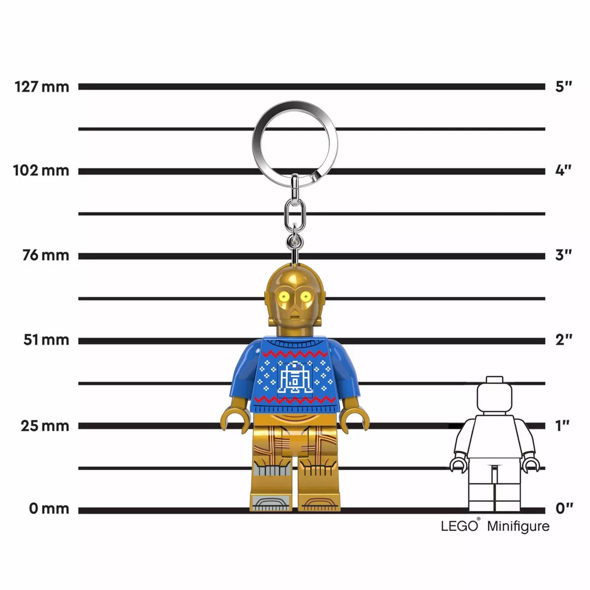 LEGO Star Wars Holiday C-3PO Keychain Flashlight