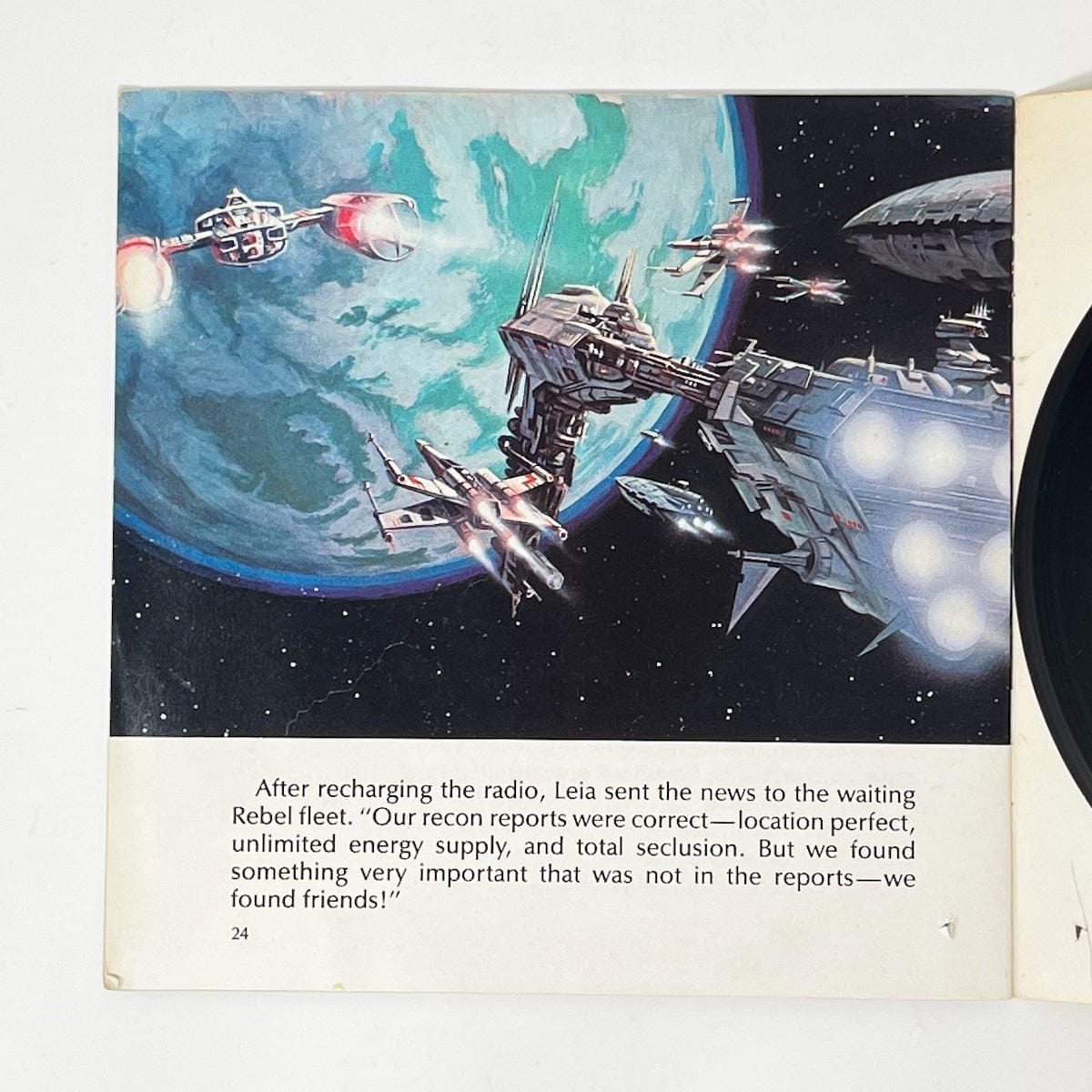 Vintage Buena Vista Star Wars Vinyl Planet of the Hoojibs Read-A-Long Book (1983)