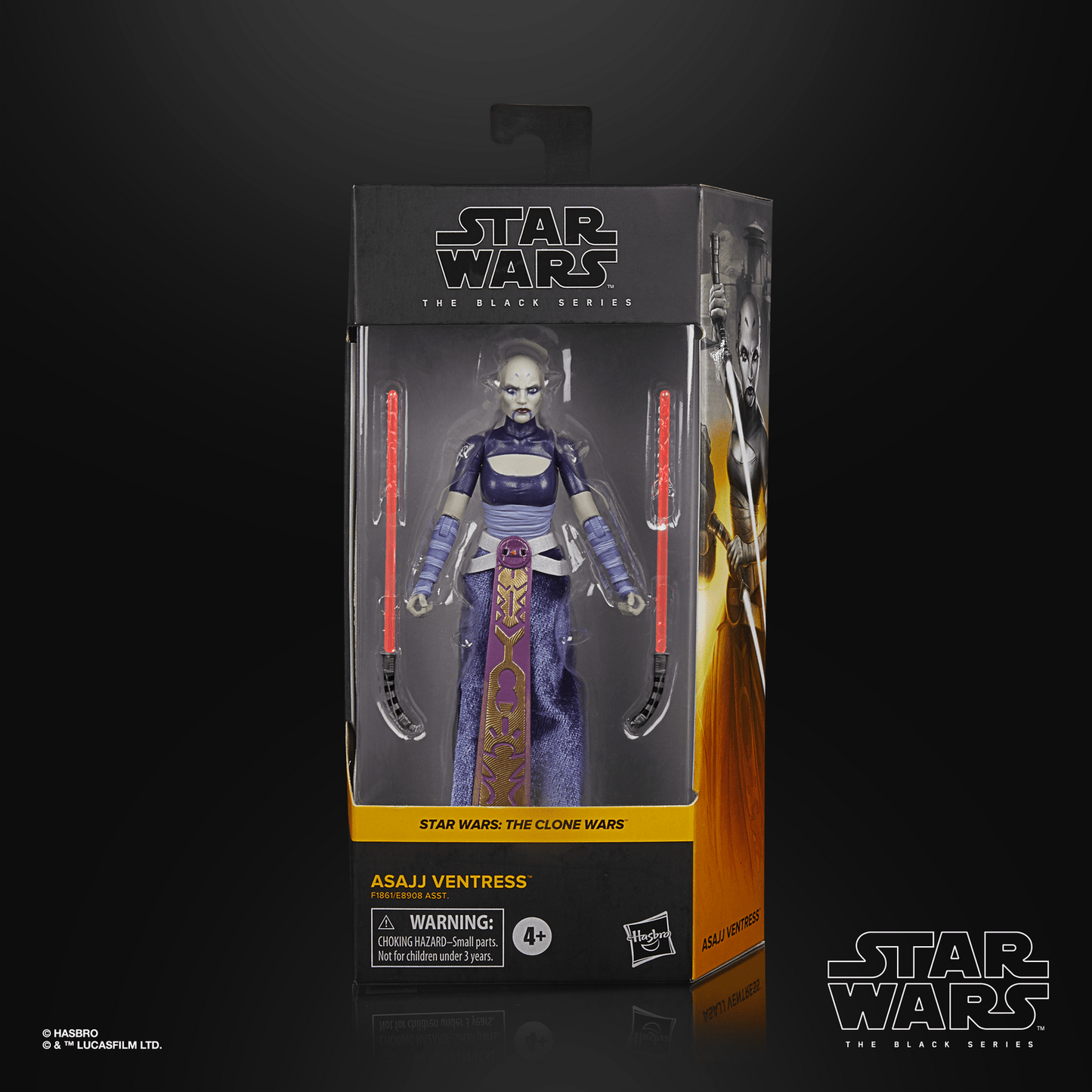 Vintage Hasbro Star Wars Black Series Sealed Figures Asajj Ventress (Clone Wars) CW07 (2025) - Black Series Hasbro Star Wars Action Figure