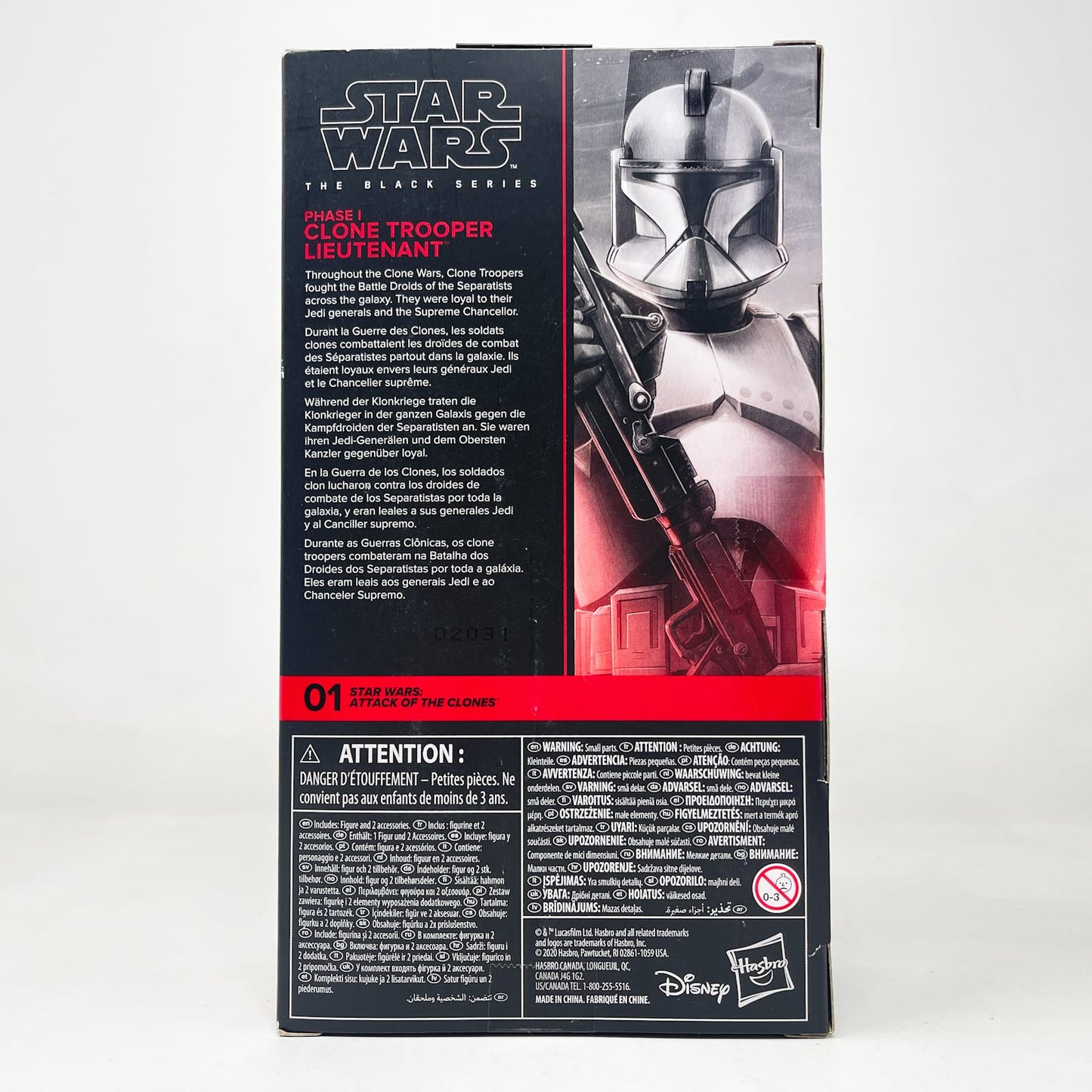 Vintage Hasbro Star Wars Black Series Sealed Figures Clone Trooper Lieutenant AOTC 01 - Hasbro Black Series (2020)