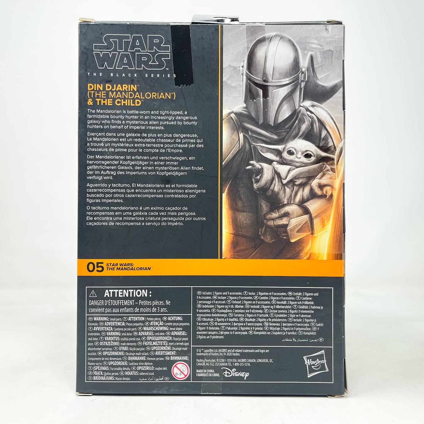 Vintage Hasbro Star Wars Black Series Sealed Figures Din Djarin and The Child (Deluxe) MAN 05 - Hasbro Black Series (2020)
