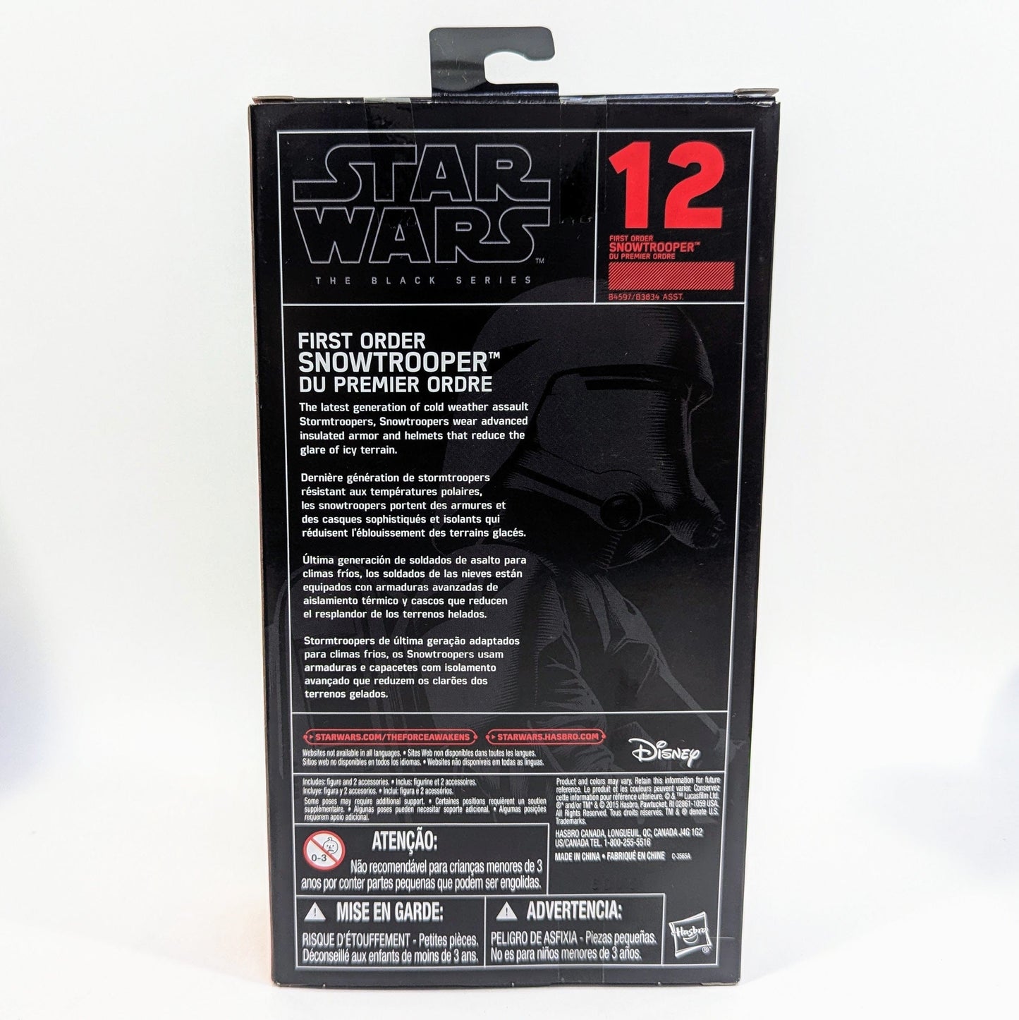 Vintage Hasbro Star Wars Black Series Sealed Figures First Order Snow Trooper #12 - Black Series Hasbro Star Wars Action Figure