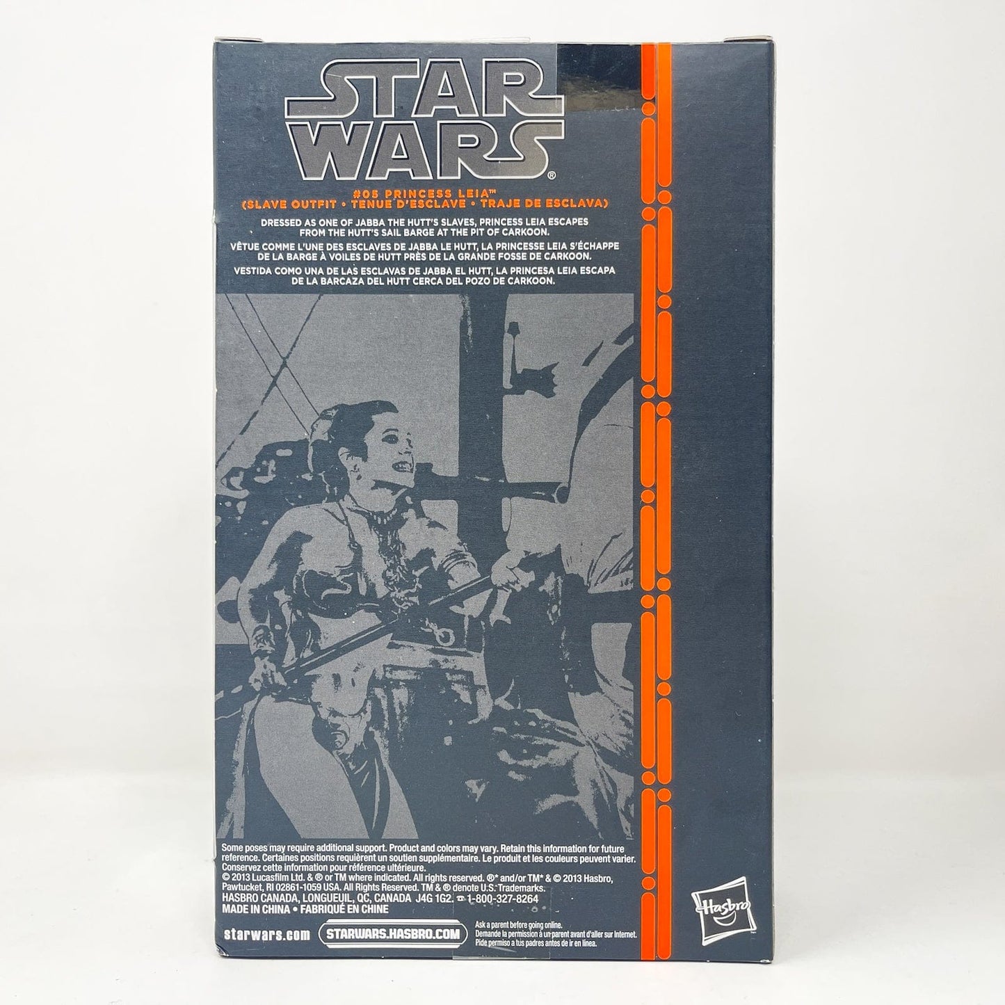 Vintage Hasbro Star Wars Black Series Sealed Figures Princess Leia (Slave Outfit) - Orange #05 - Black Series Hasbro Star Wars Action Figure