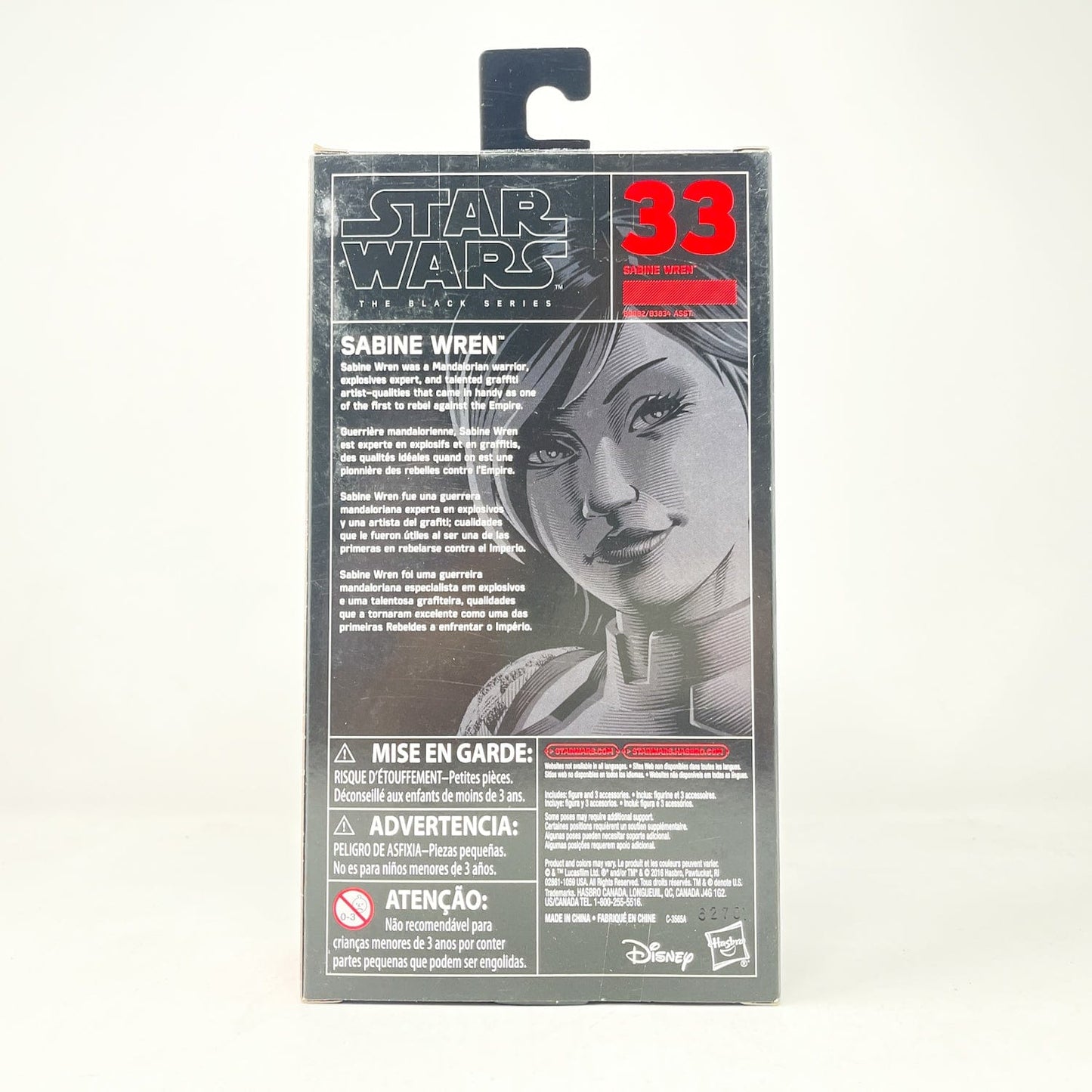 Vintage Hasbro Star Wars Black Series Sealed Figures Sabine Wren (Rebels) #33 (2016) - Black Series Hasbro Star Wars Action Figure