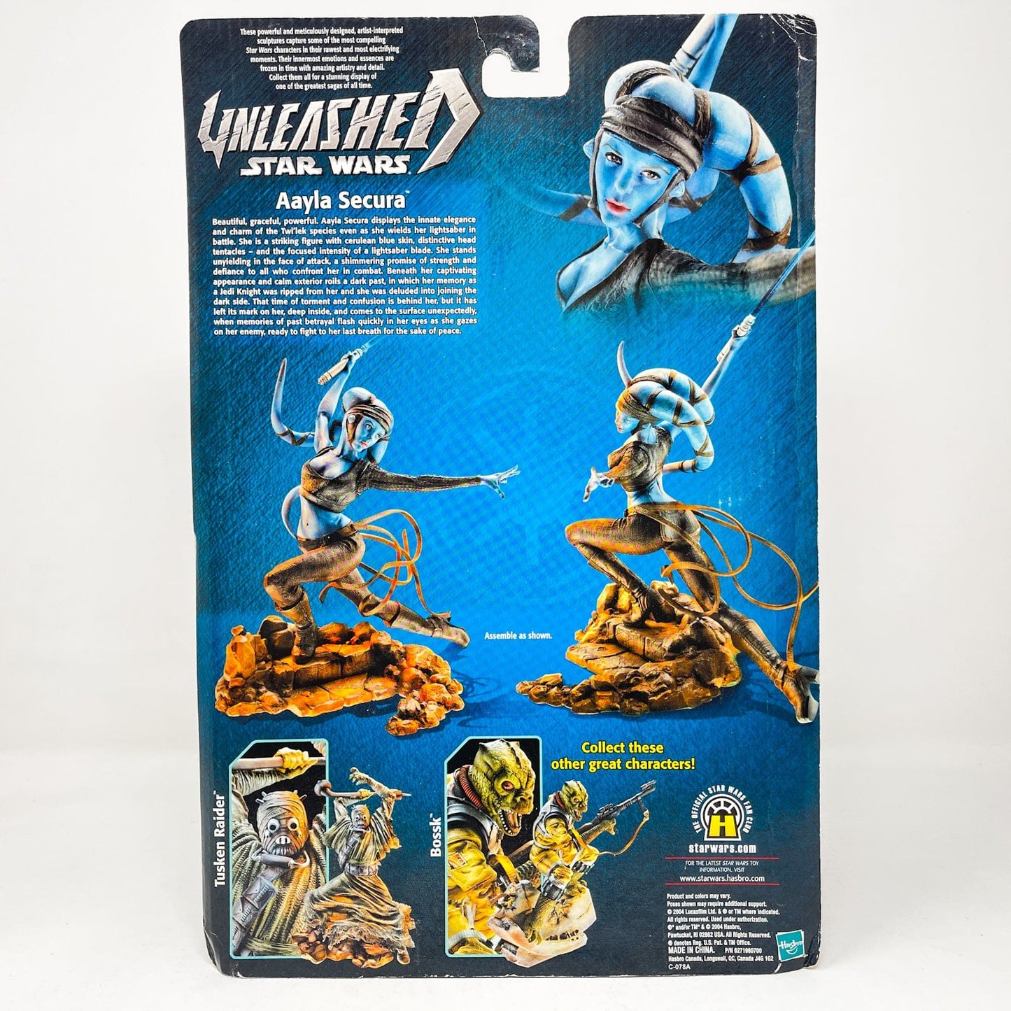 Vintage Hasbro Star Wars Mid MOC Aayla Secura - Hasbro Unleashed Collection (2003)