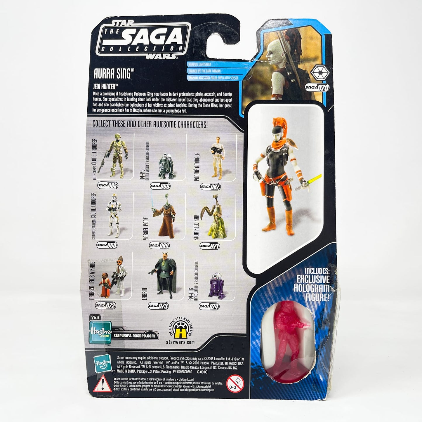 Vintage Hasbro Star Wars Mid MOC Aurra Sing #70 - Hasbro Saga Collection (2007)