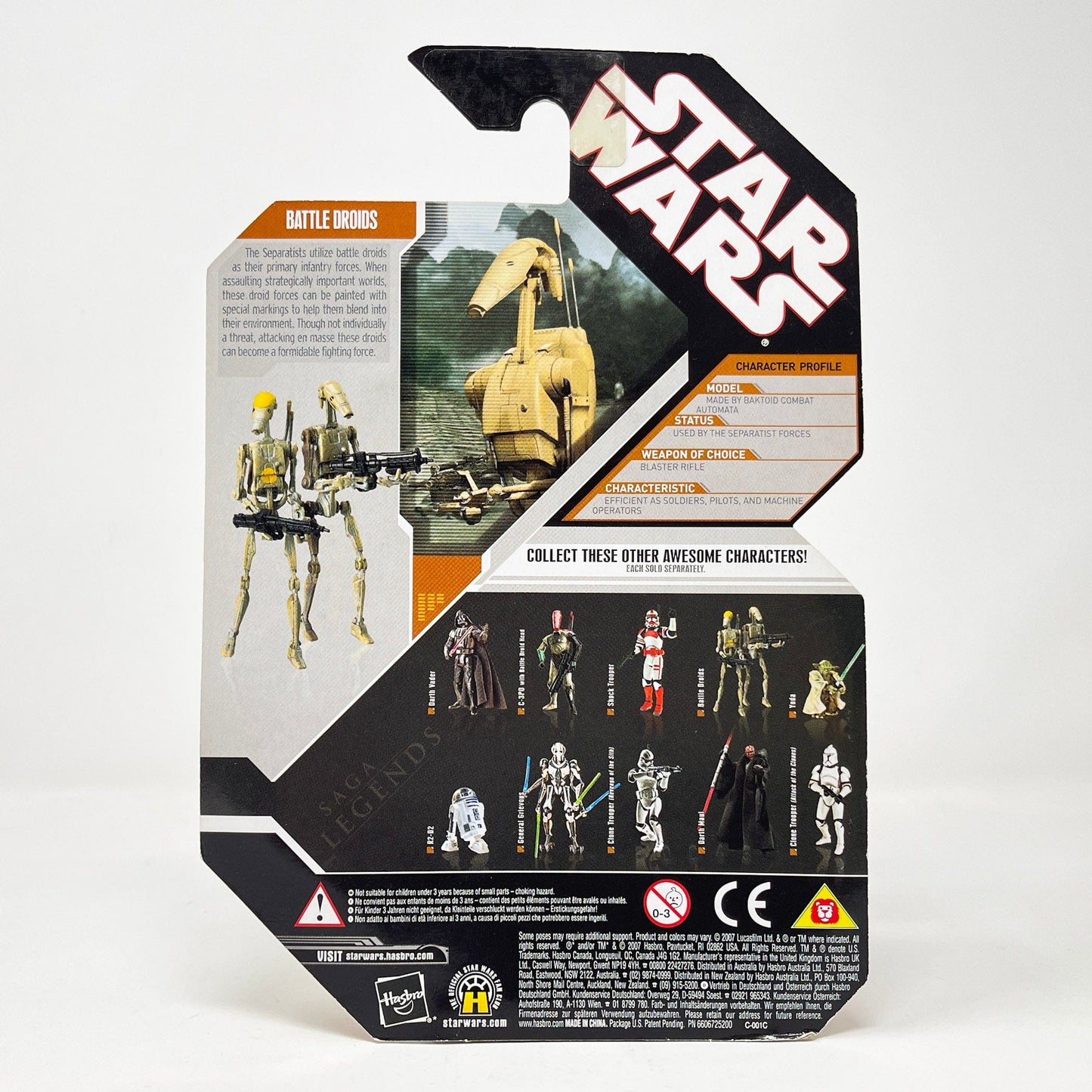 Vintage Hasbro Star Wars Mid MOC Battle Droids (Red) - Hasbro Saga Legends - 30th Anniversary Collection