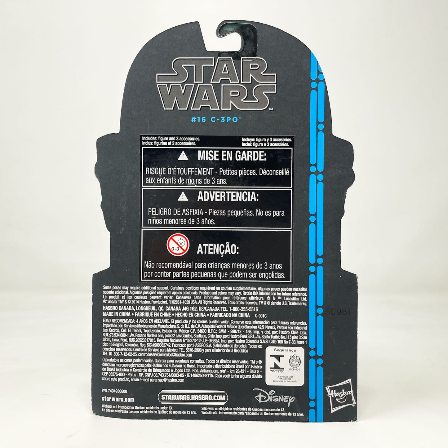 Vintage Hasbro Star Wars Mid MOC C-3PO (Blue Line) #16 - Hasbro 2014 3.75" Black Series Star Wars Action Figure