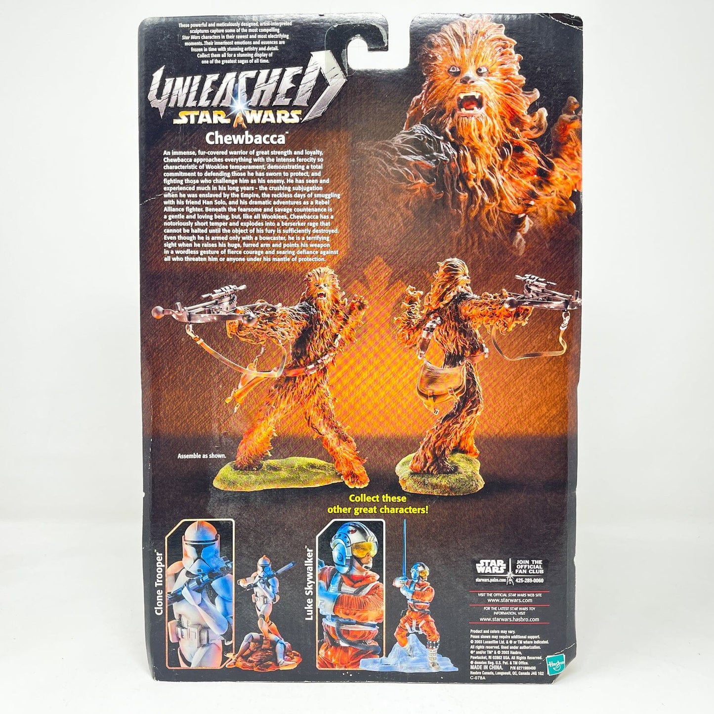 Vintage Hasbro Star Wars Mid MOC Chewbacca - Hasbro Unleashed Collection