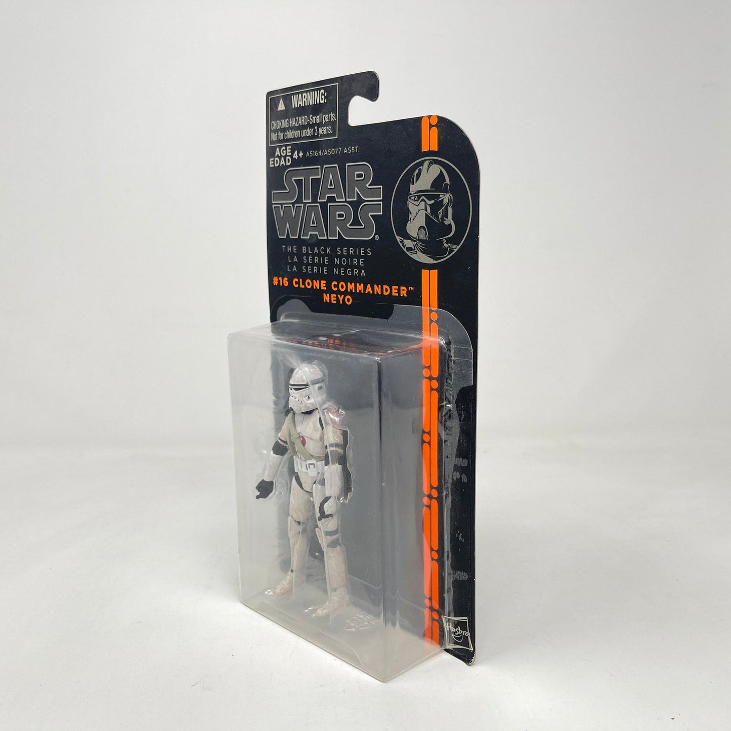 Vintage Hasbro Star Wars Mid MOC Clone Commander Neyo (Orange Line) #16 - Hasbro 2013 3.75" Black Series Star Wars Action Figure