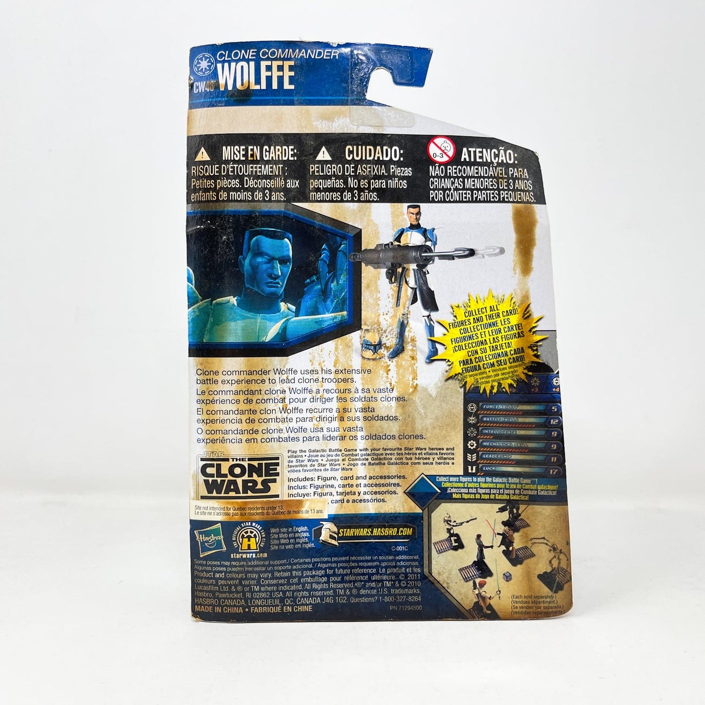 Vintage Hasbro Star Wars Mid MOC Clone Commander Wolffe CW48 - The Clone Wars 2010 3.75" Star Wars Action Figure