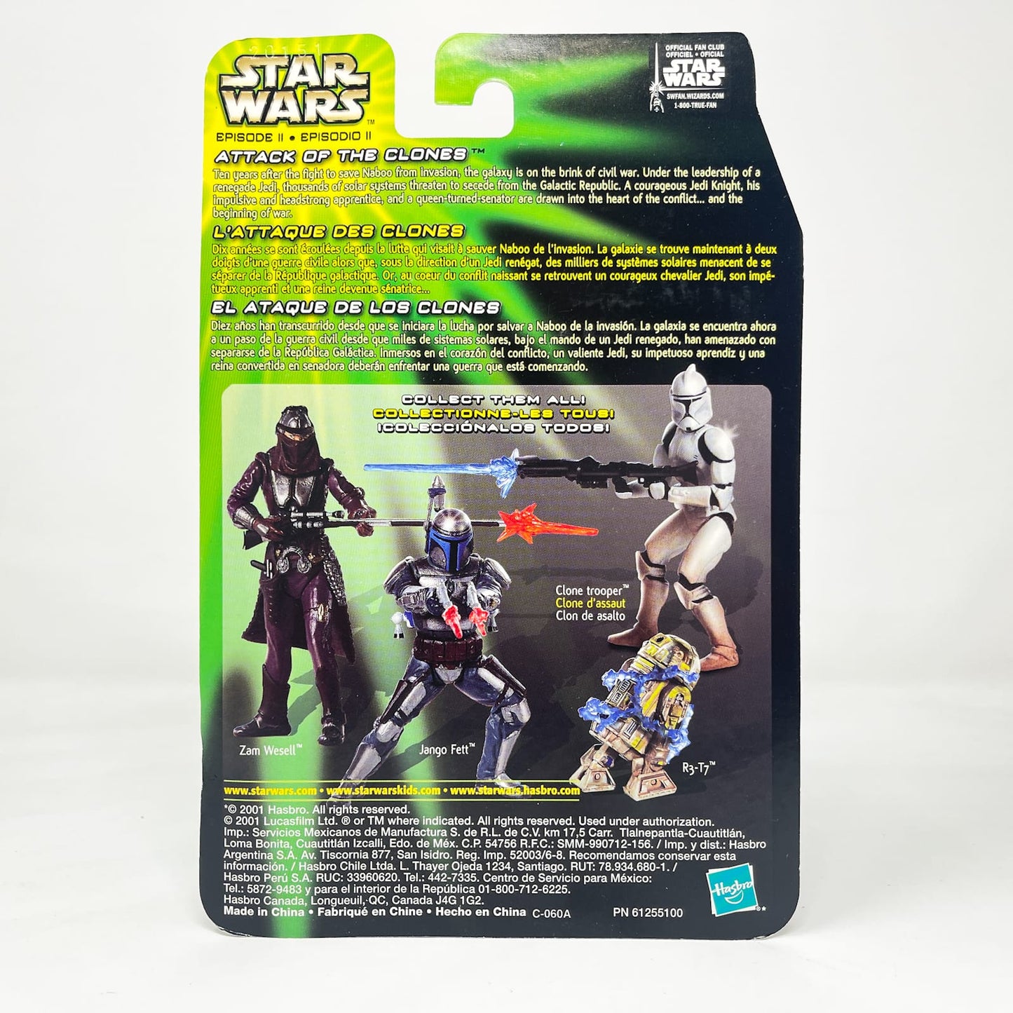 Vintage Hasbro Star Wars Mid MOC Clone Trooper (AOTC Sneak Preview) - Hasbro Power of the Jedi POTJ (2002)