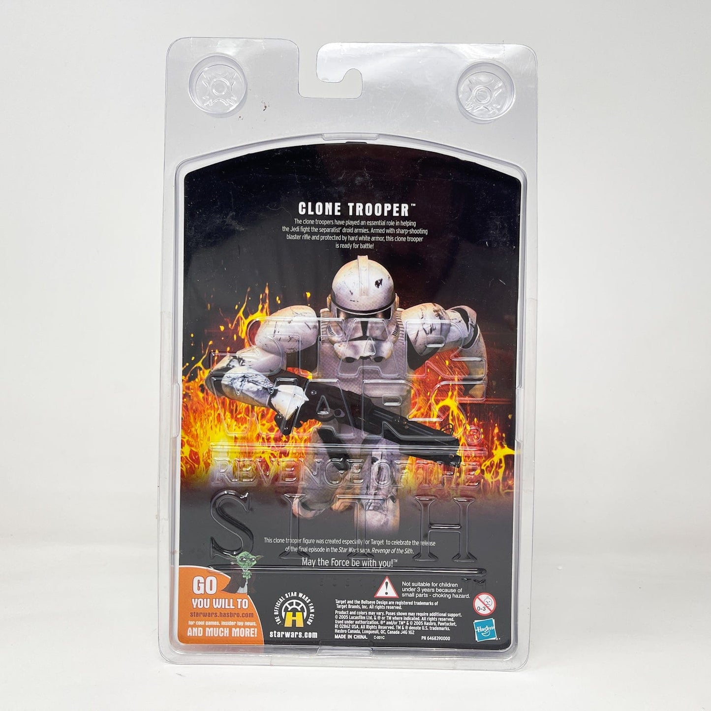 Vintage Hasbro Star Wars Mid MOC Clone Trooper - Hasbro ROTS 2005 Target Exclusive