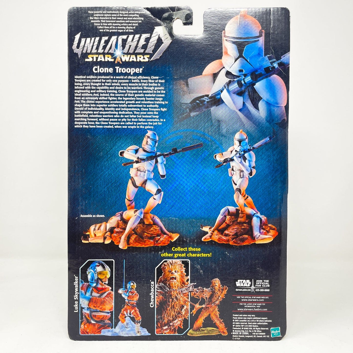 Vintage Hasbro Star Wars Mid MOC Clone Trooper - Hasbro Unleashed Collection (2003)