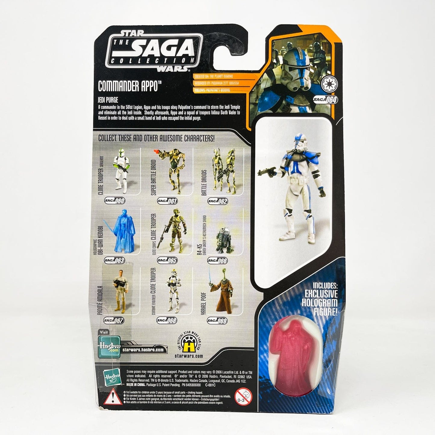 Vintage Hasbro Star Wars Mid MOC Commander Appo #64 - Hasbro Saga Collection (2007)