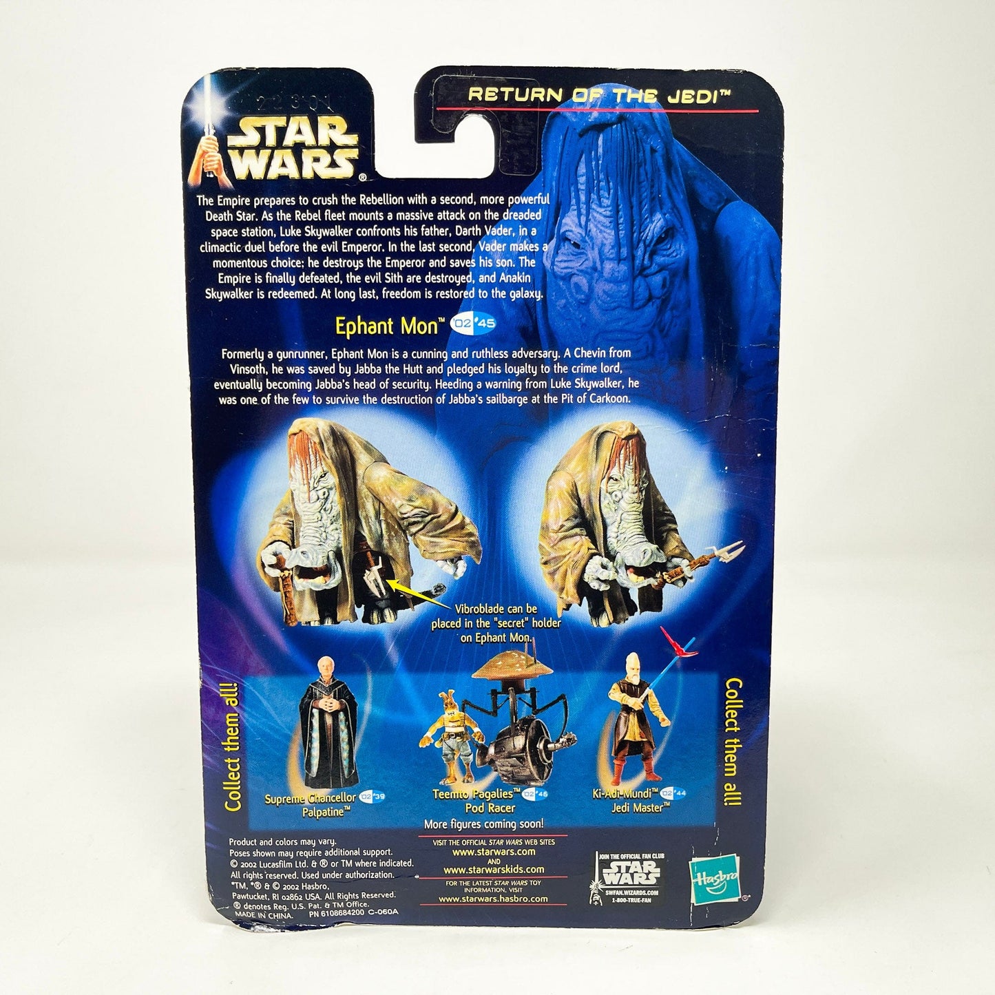 Vintage Hasbro Star Wars Mid MOC Ephant Mon (ROTJ) - 2002 - Hasbro Star Wars Action Figure