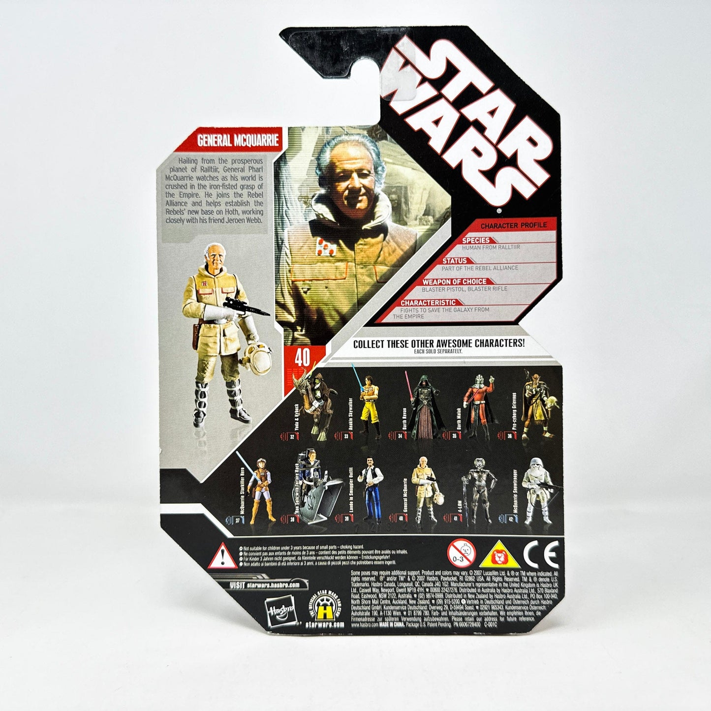 Vintage Hasbro Star Wars Mid MOC General McQuarrie #40 - Hasbro Saga Legends - 30th Anniversary Collection