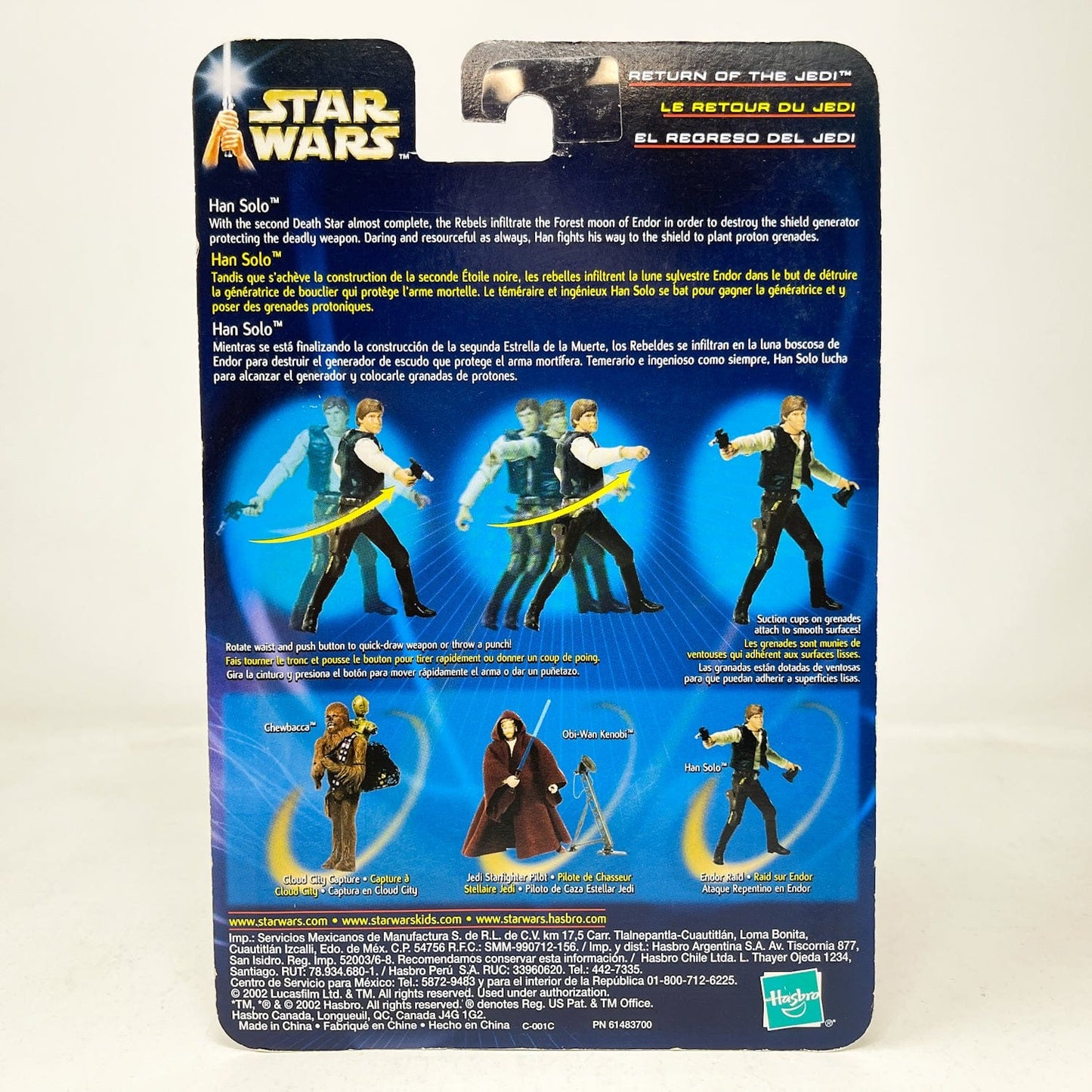 Vintage Hasbro Star Wars Mid MOC Han Solo (Endor Raid) #02-37 - Hasbro SAGA Series 3.75"