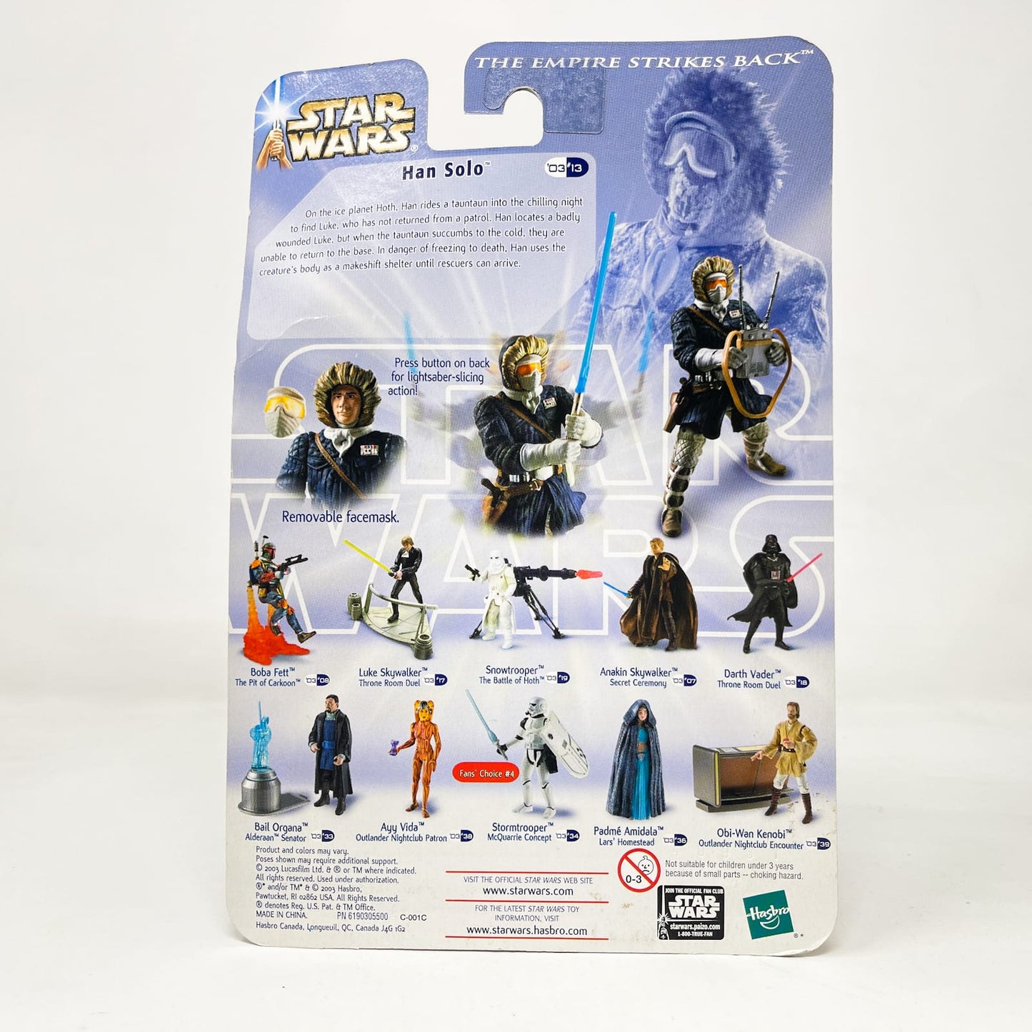 Vintage Hasbro Star Wars Mid MOC Han Solo (Hoth Rescue) #03-13 - Hasbro SAGA Series 3.75"