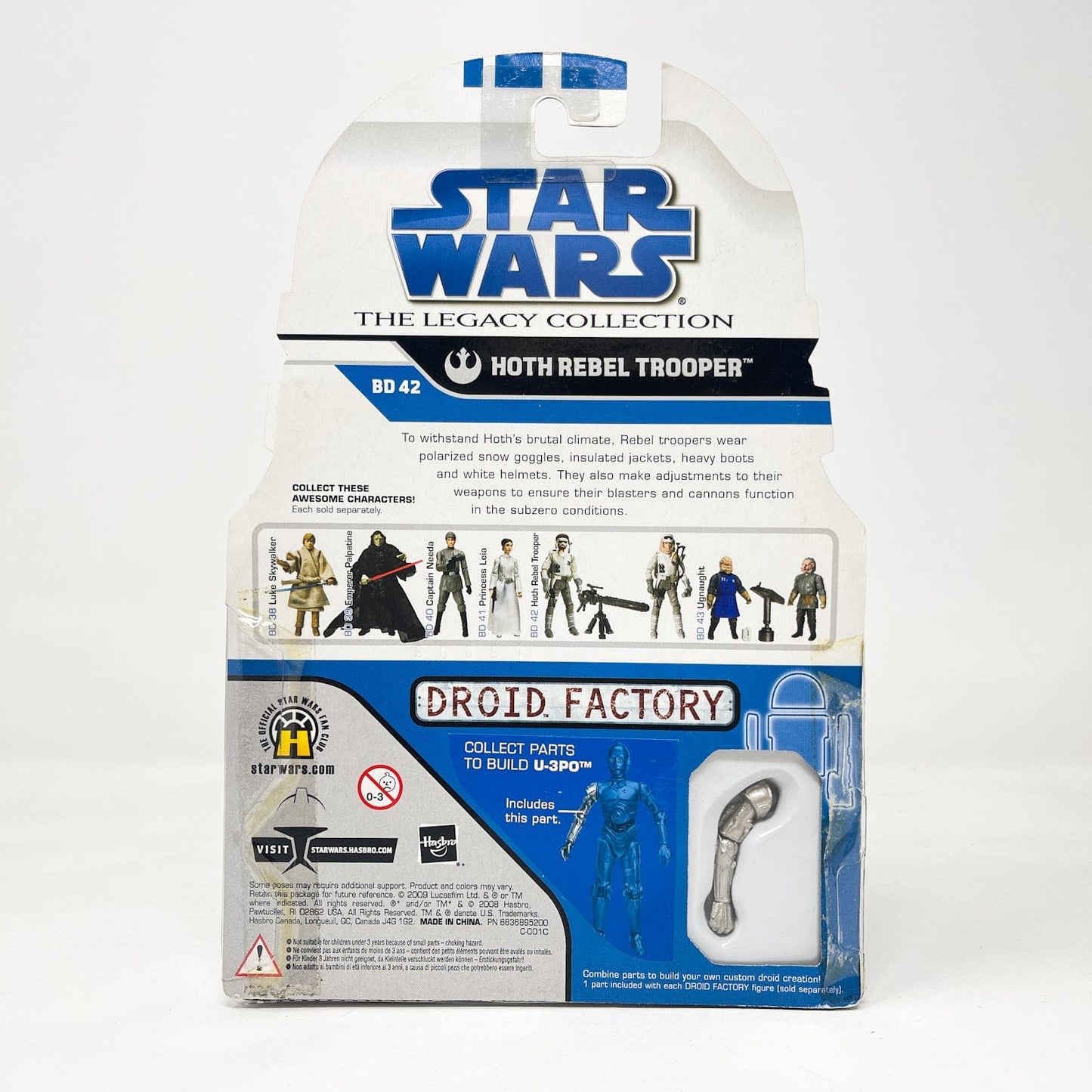 Vintage Hasbro Star Wars Mid MOC Hoth Rebel Trooper BD 42 - Hasbro Legacy Collection (2009)