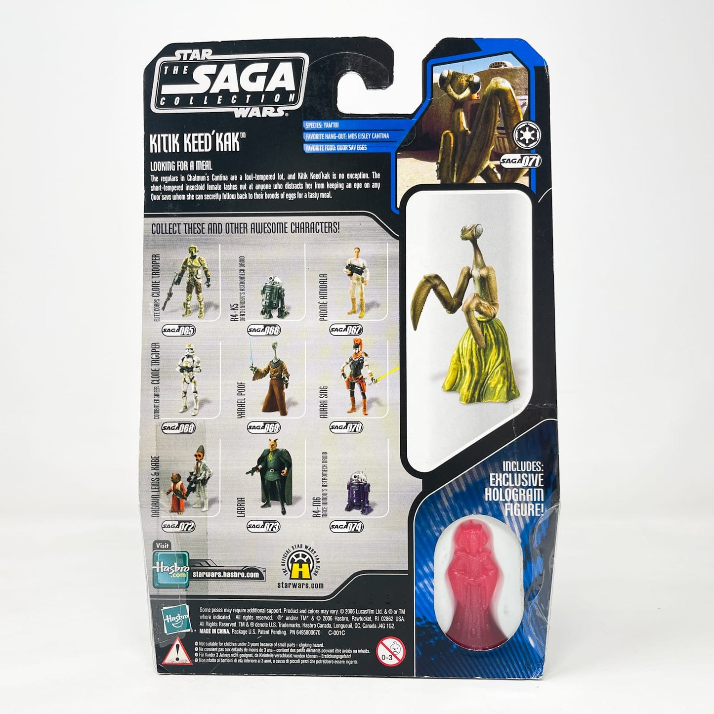 Vintage Hasbro Star Wars Mid MOC Kitik Keed'kak #71 - Hasbro Saga Collection (2007)