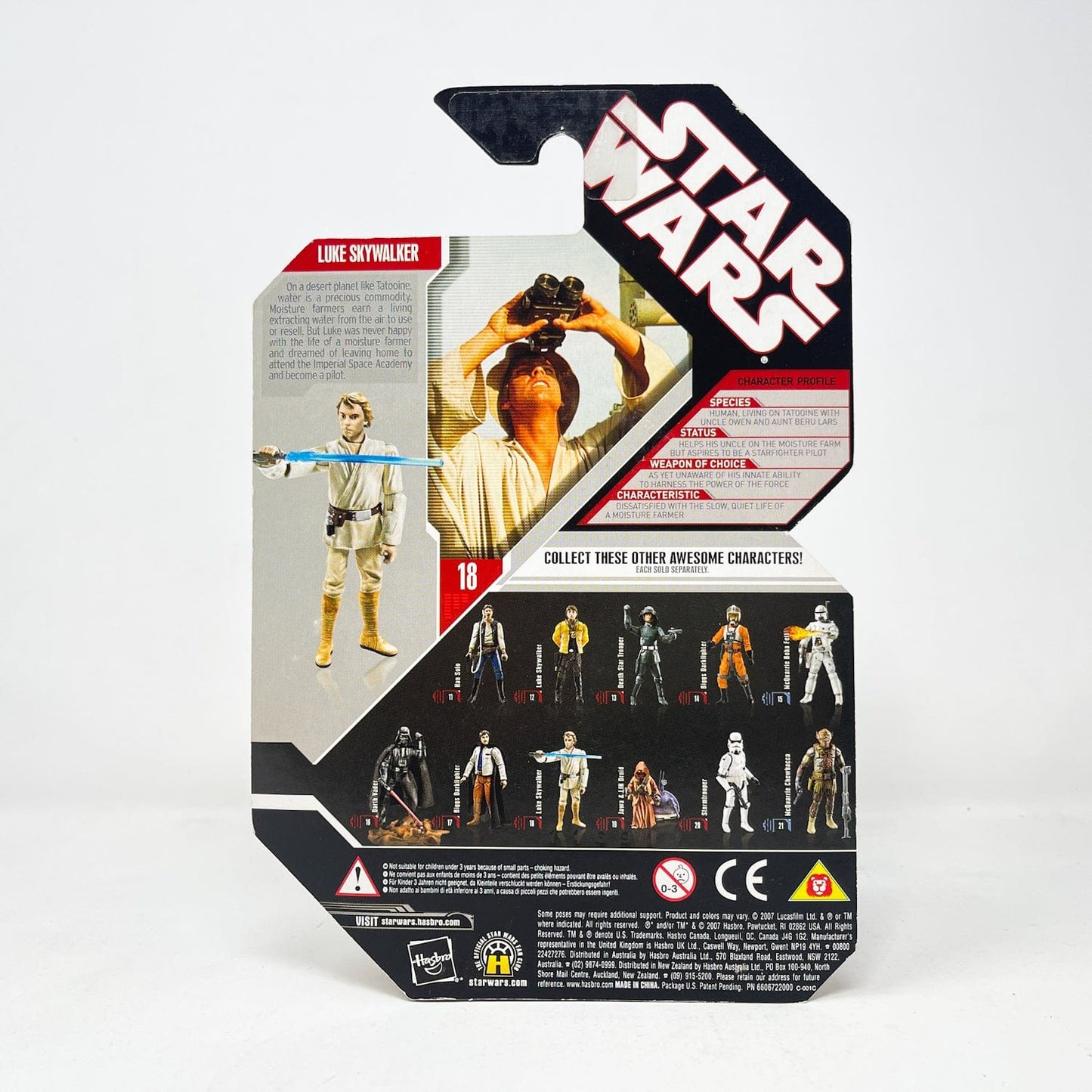 Vintage Hasbro Star Wars Mid MOC Luke Skywalker w/ Moisture Vaporator #18 - Hasbro 30th Anniversary Collection