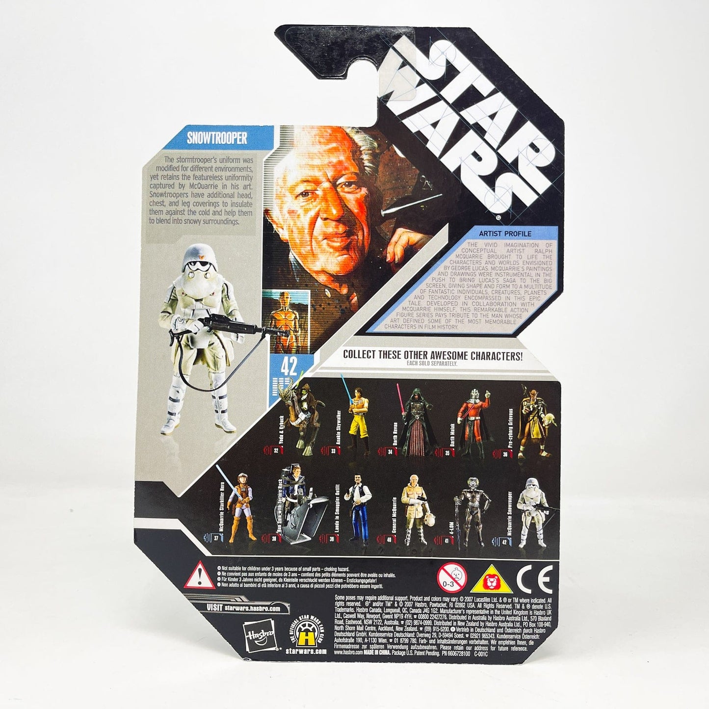 Vintage Hasbro Star Wars Mid MOC McQuarrie Snowtrooper (Concept) #42 - Hasbro 30th Anniversary Collection 3.75"