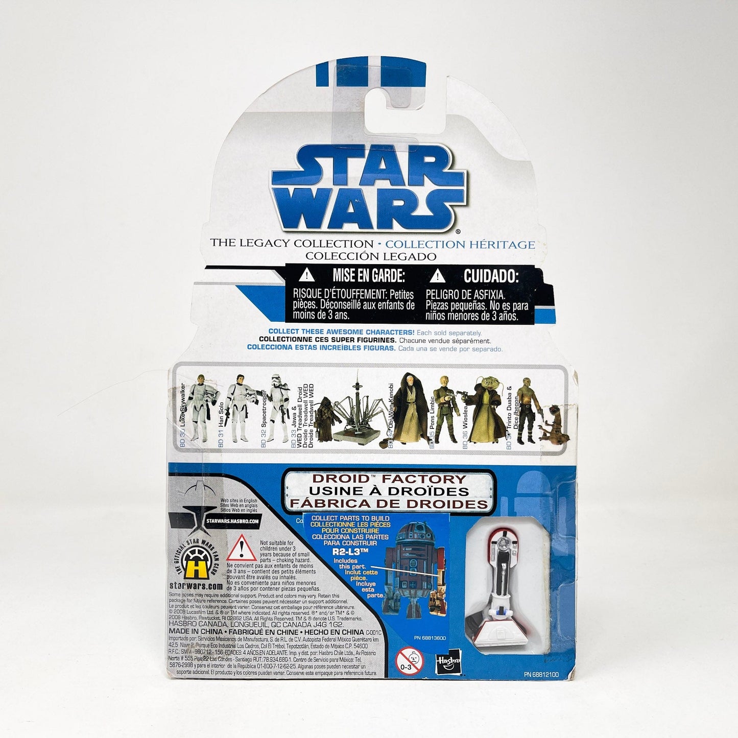 Vintage Hasbro Star Wars Mid MOC Obi-Wan Kenobi (BD 34) w/ Leia Hologram table - Hasbro 2009 Legacy Collection Saga Legends Star Wars Action Figure