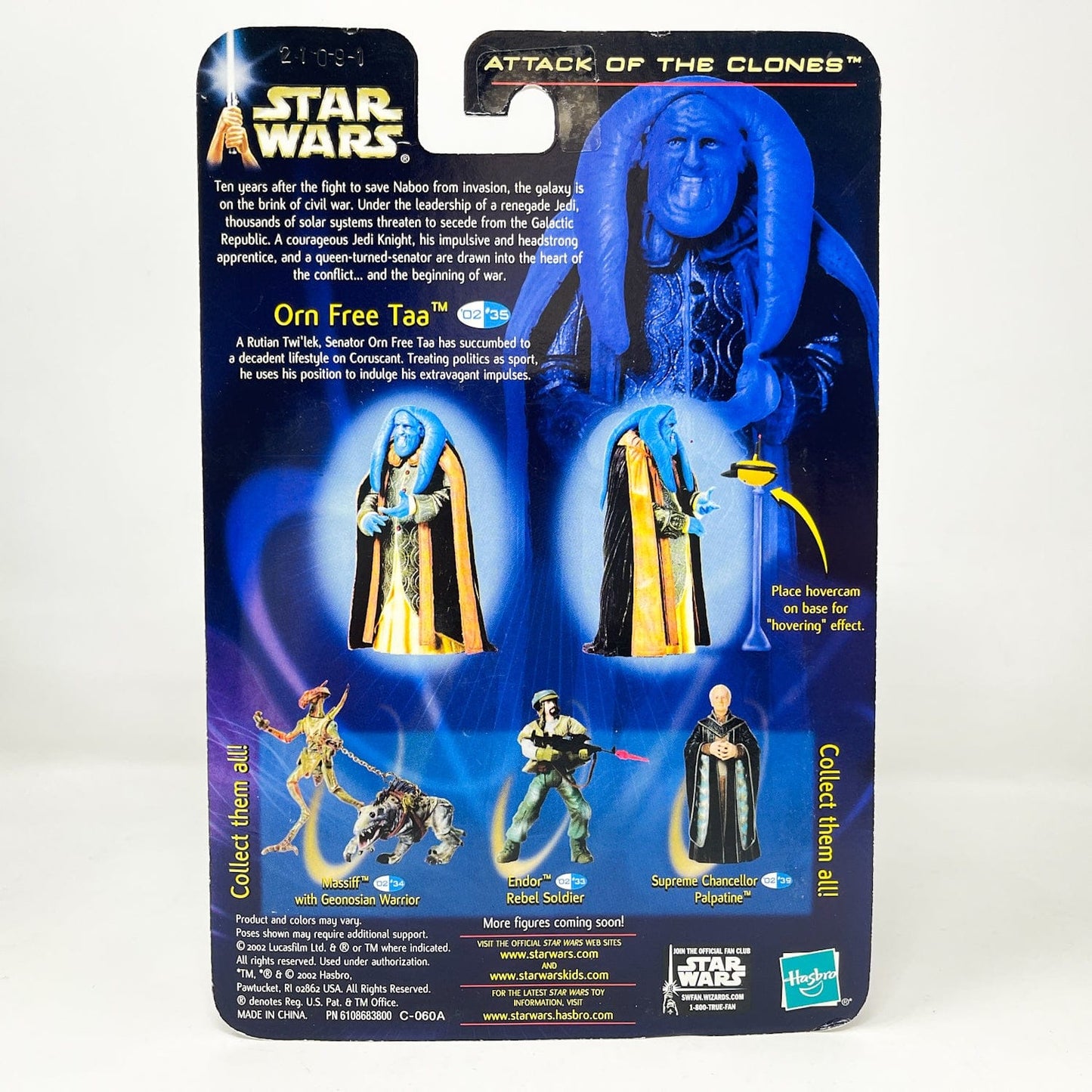 Vintage Hasbro Star Wars Mid MOC Orn Free Taa (Senator) #02-35 - Hasbro SAGA Series 3.75"