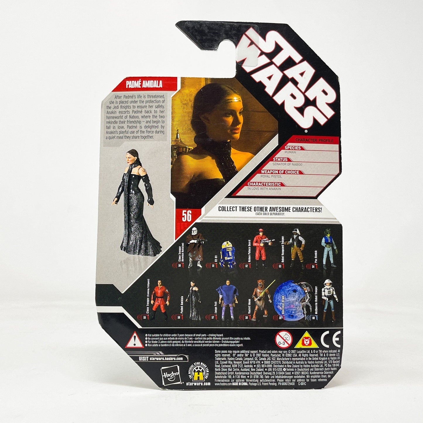 Vintage Hasbro Star Wars Mid MOC Padme Amidala (Senator of Naboo) #56 - Hasbro 30th Anniversary Collection