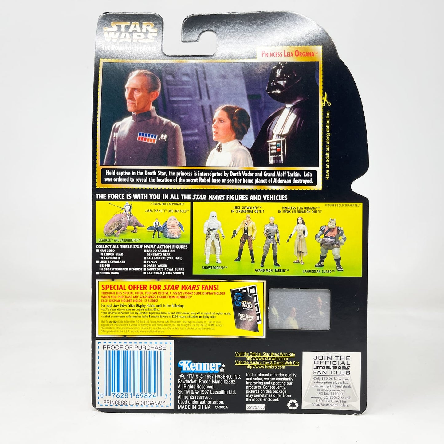 Vintage Hasbro Star Wars Mid MOC Princess Leia Organa (All New Likeness) – Hasbro Star Wars Power of the Force (1998)