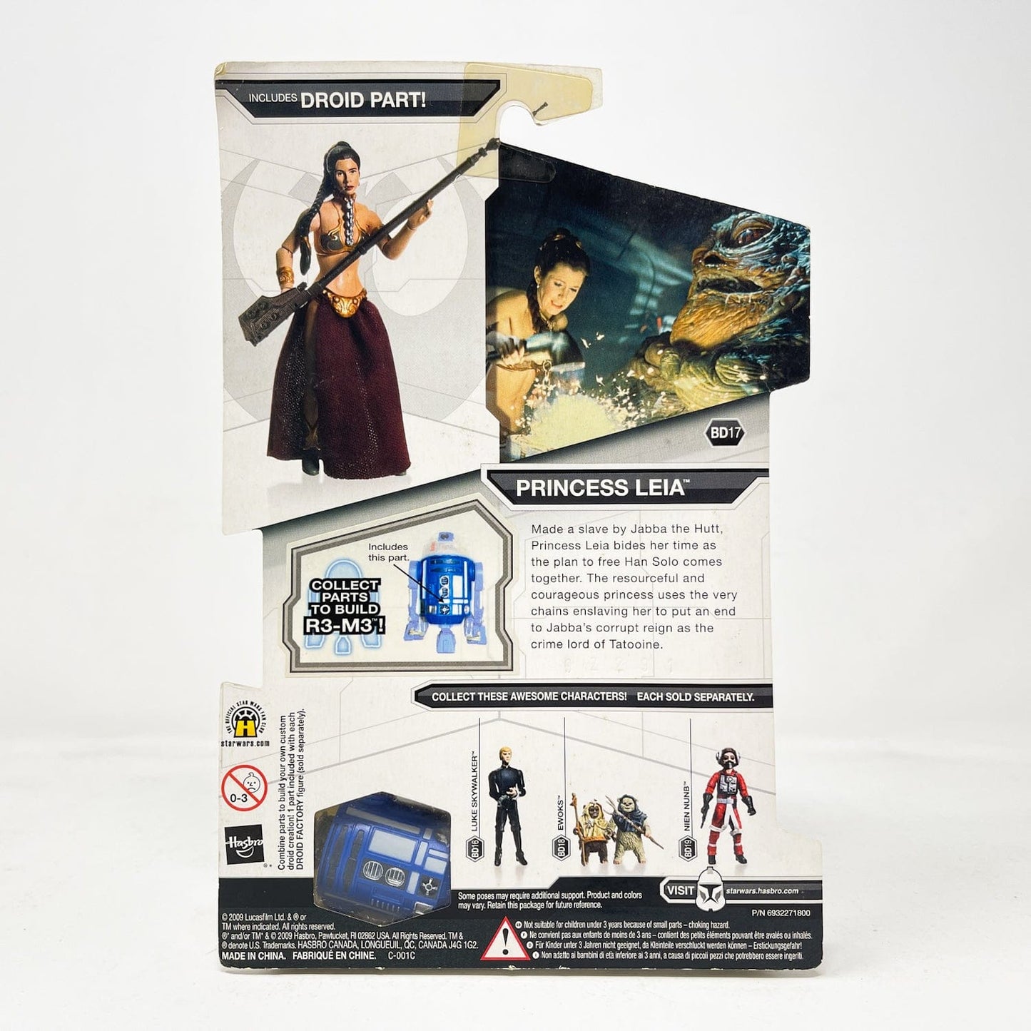 Vintage Hasbro Star Wars Mid MOC Princess Leia Slave Outfit BD17 - Hasbro Legacy Collection 3.75"