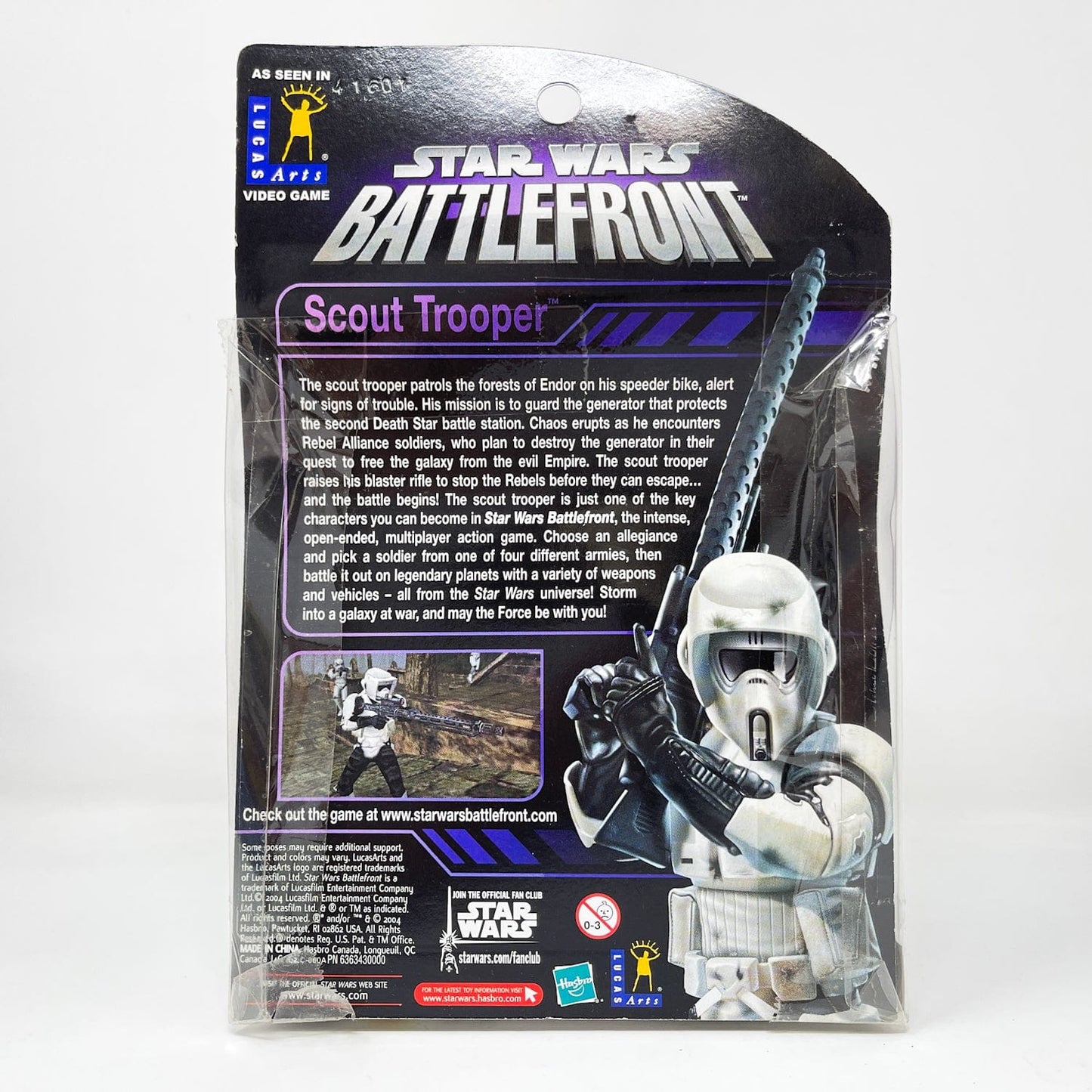 Vintage Hasbro Star Wars Mid MOC Scout Trooper – Hasbro Battlefront 3.75” (2004)