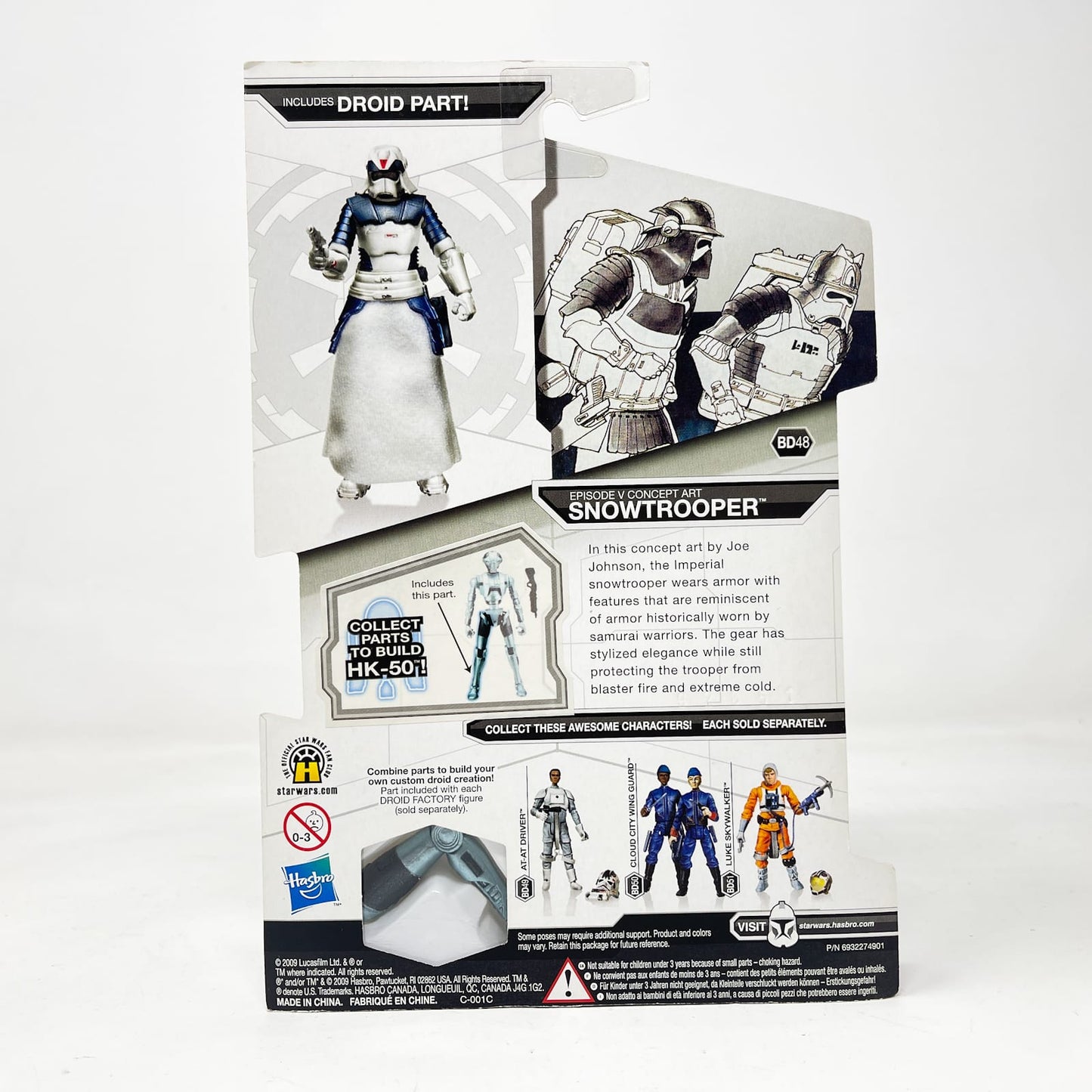 Vintage Hasbro Star Wars Mid MOC Snowtrooper Episode V Concept Art BD 48 (2009) - Hasbro The Legacy Collection