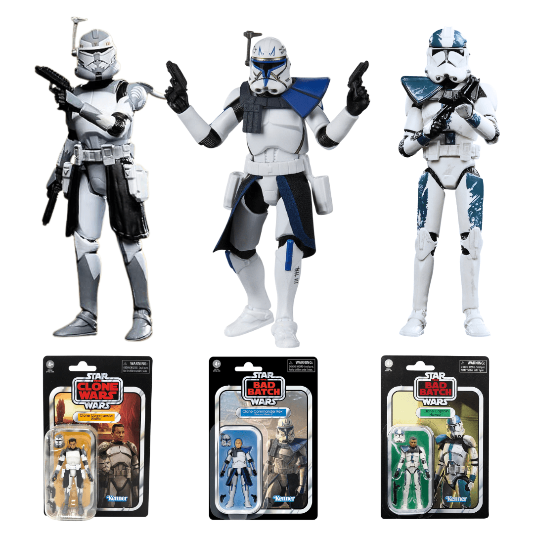 Star Wars Vintage Collection 3体セット Star Wars Bundle Deal: x3 Clone Troopers - Rex - Howzer - Wolffe