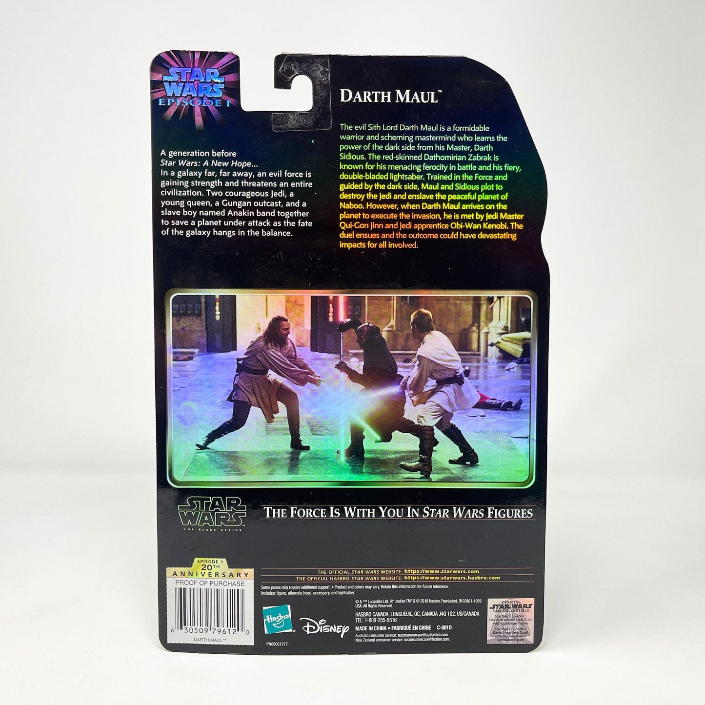 Vintage Hasbro Star Wars Modern MOC Darth Maul (TPM) - Black Series Hasbro Star Wars Action Figure