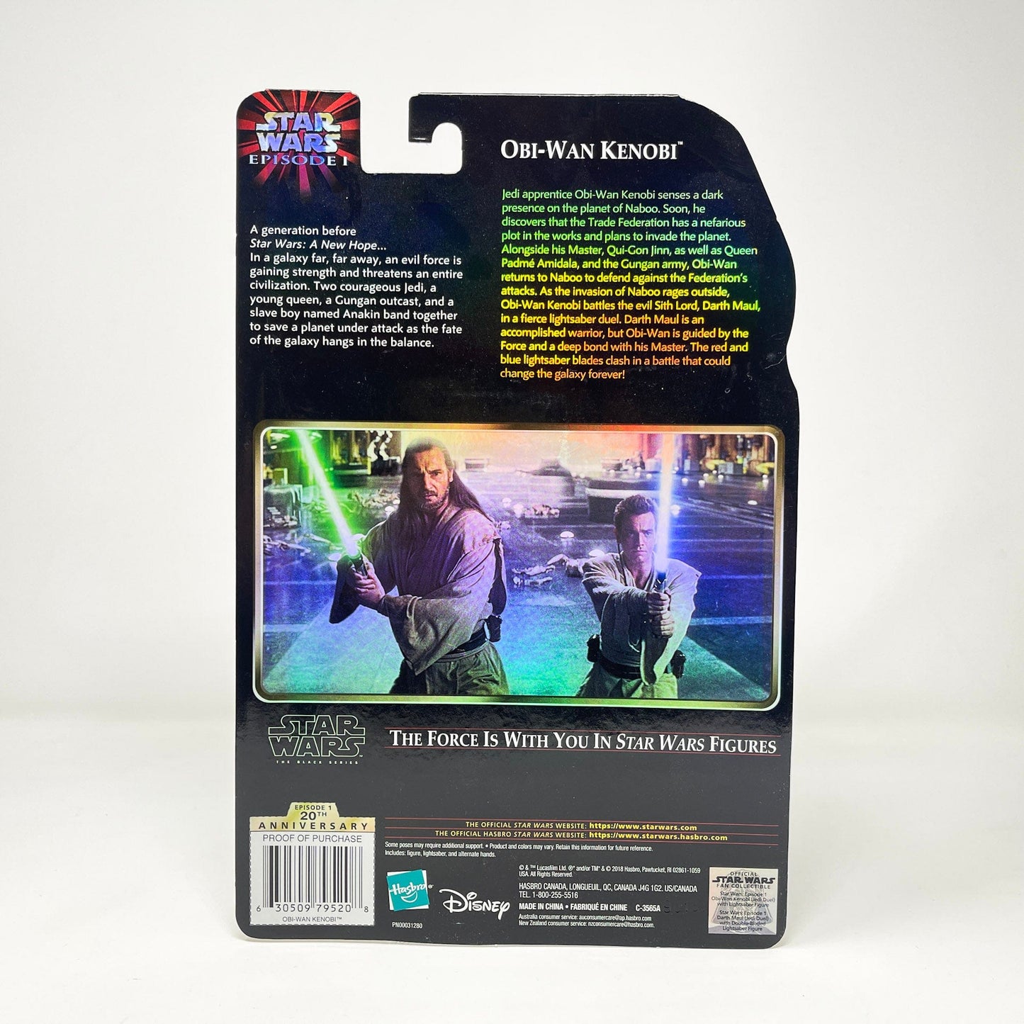 Vintage Hasbro Star Wars Modern MOC Obi-Wan Kenobi (TPM) - Black Series Hasbro Star Wars Action Figure