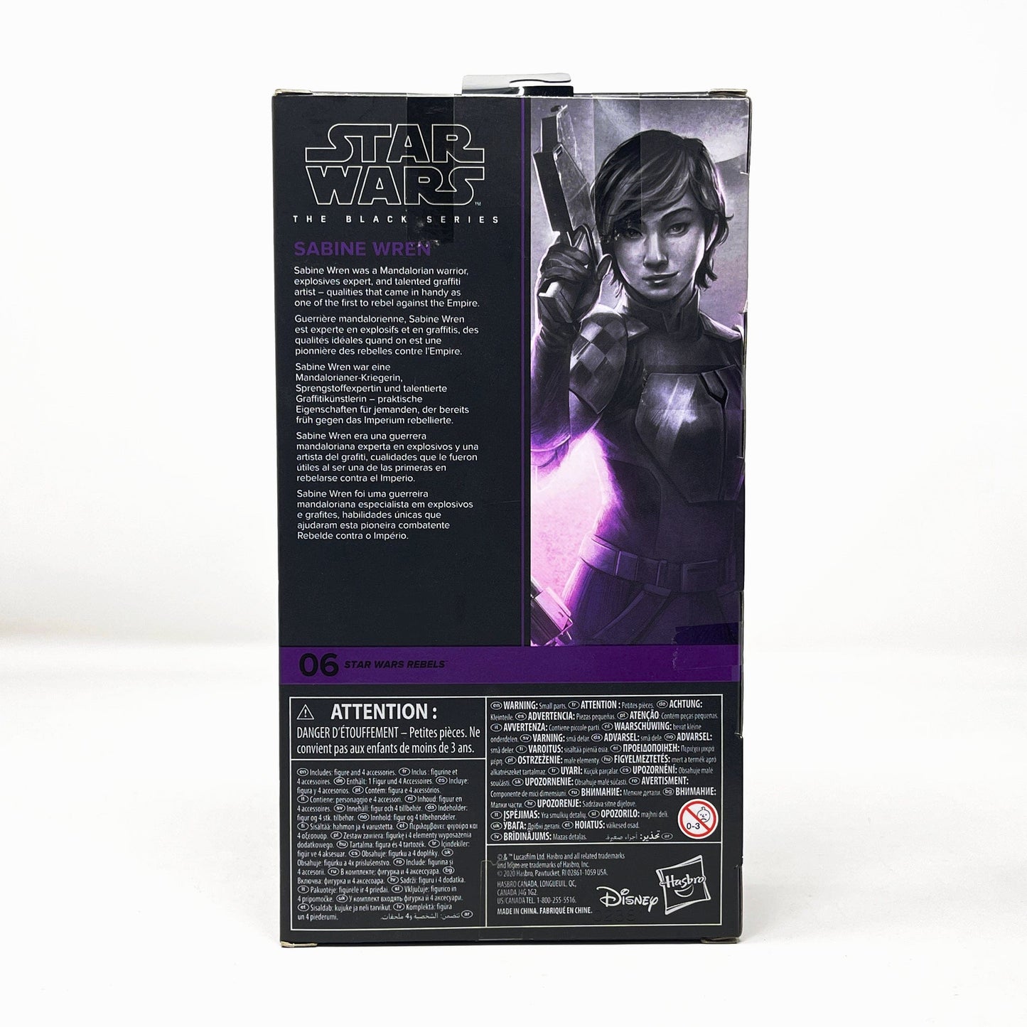 Vintage Hasbro Star Wars Modern MOC Sabine Wren (Rebels) REB 06 (2020) - Black Series Hasbro Star Wars Action Figure