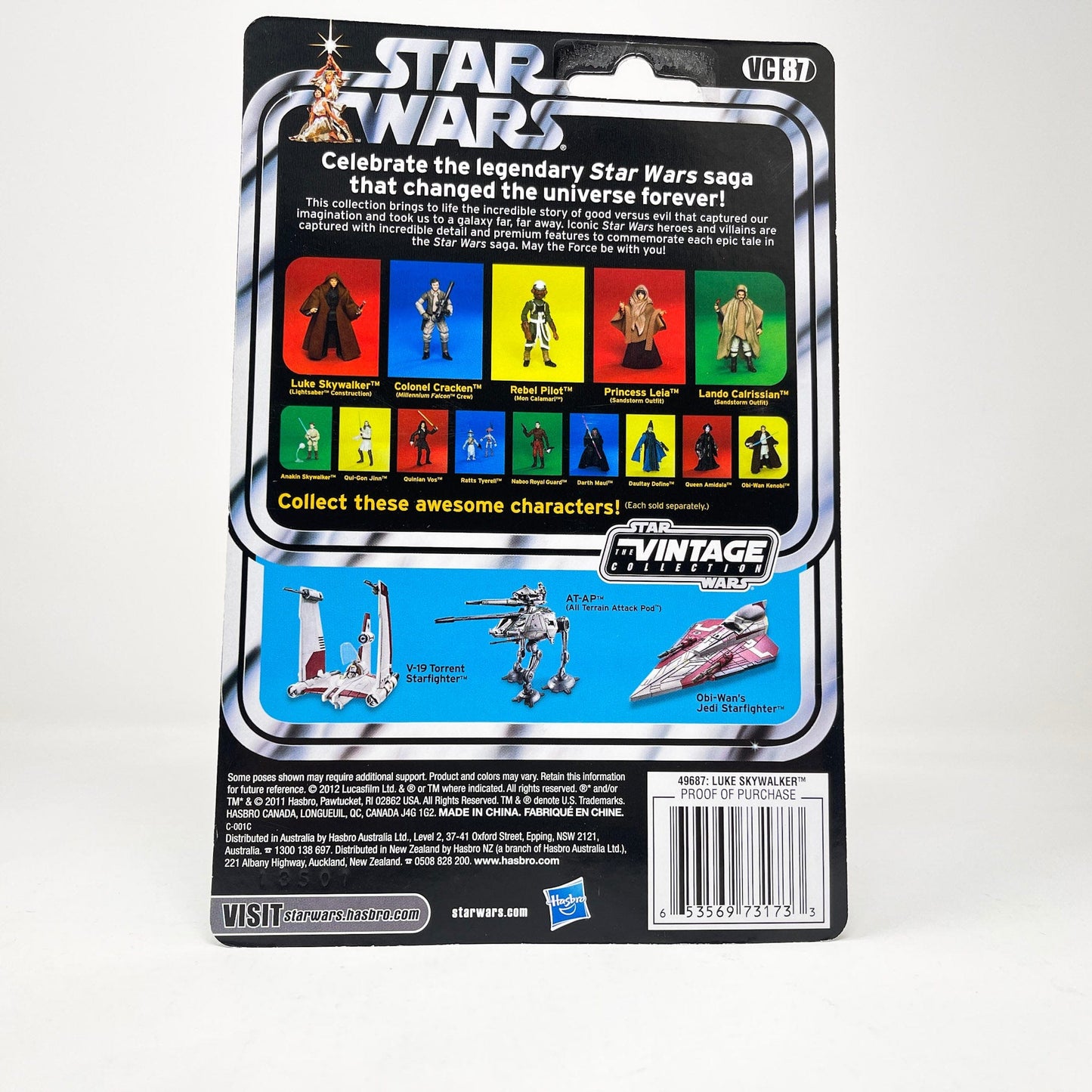 Vintage Hasbro Star Wars Modern MOC VC087 Luke Skywalker (Lightsaber Construction) - The Vintage Collection Hasbro Star Wars