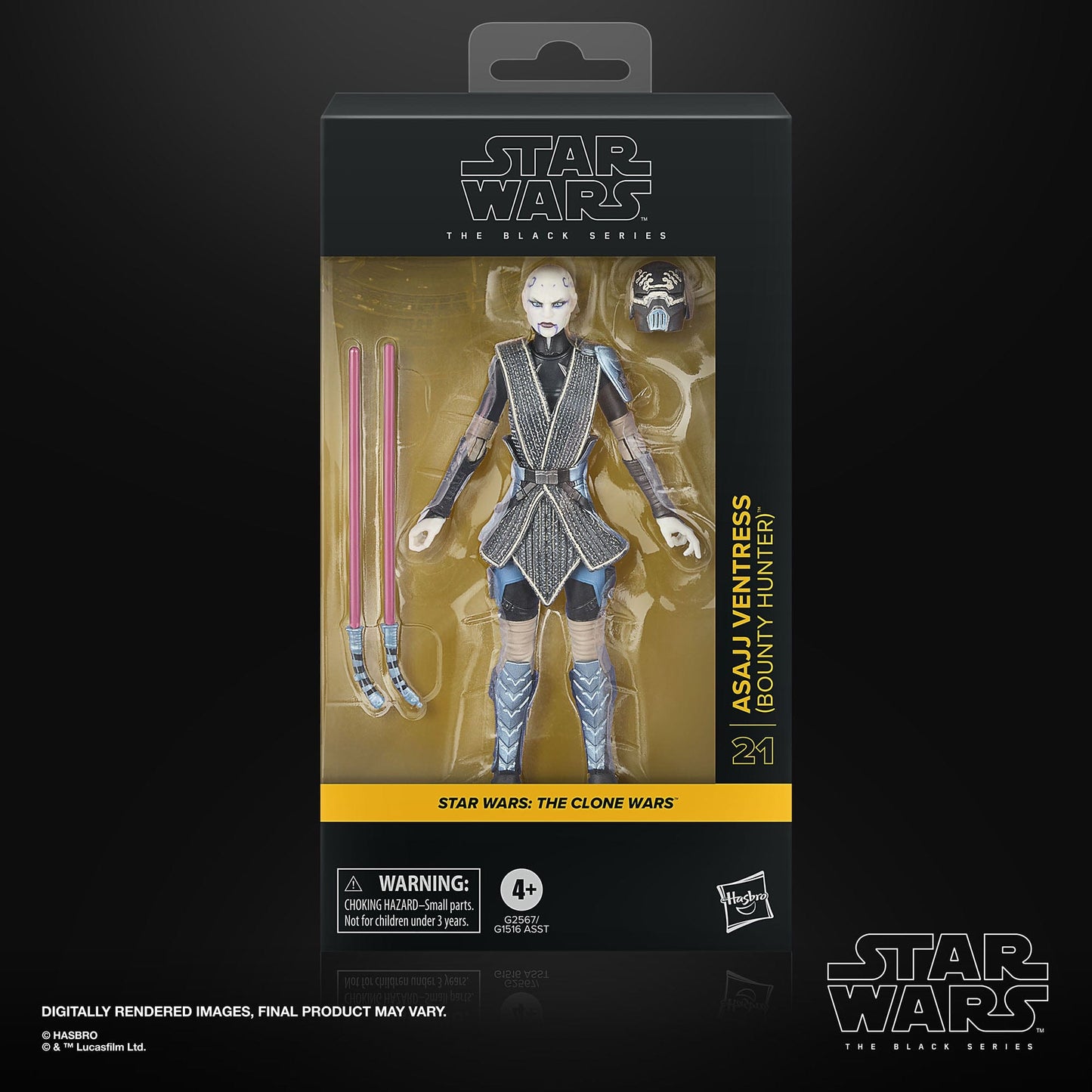 Vintage Hasbro Star Wars Pre-Order Pre-Order Asajj Ventress (Bounty Hunter) CW #21 - Black Series Hasbro Star Wars
