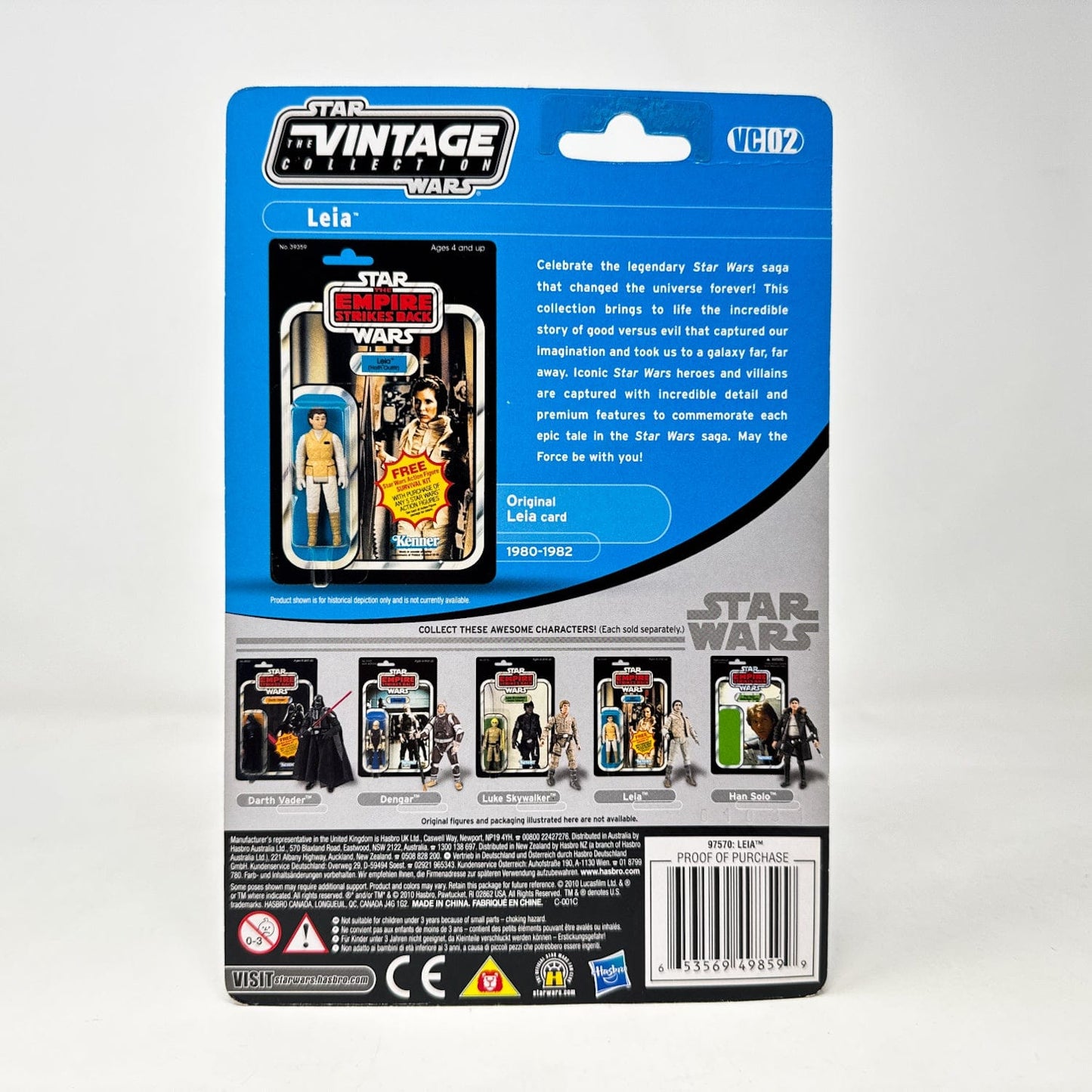 Vintage Hasbro Star Wars Vintage Collection Carded VC002 Leia - Hoth Outfit 2010 - The Vintage Collection Hasbro Star Wars