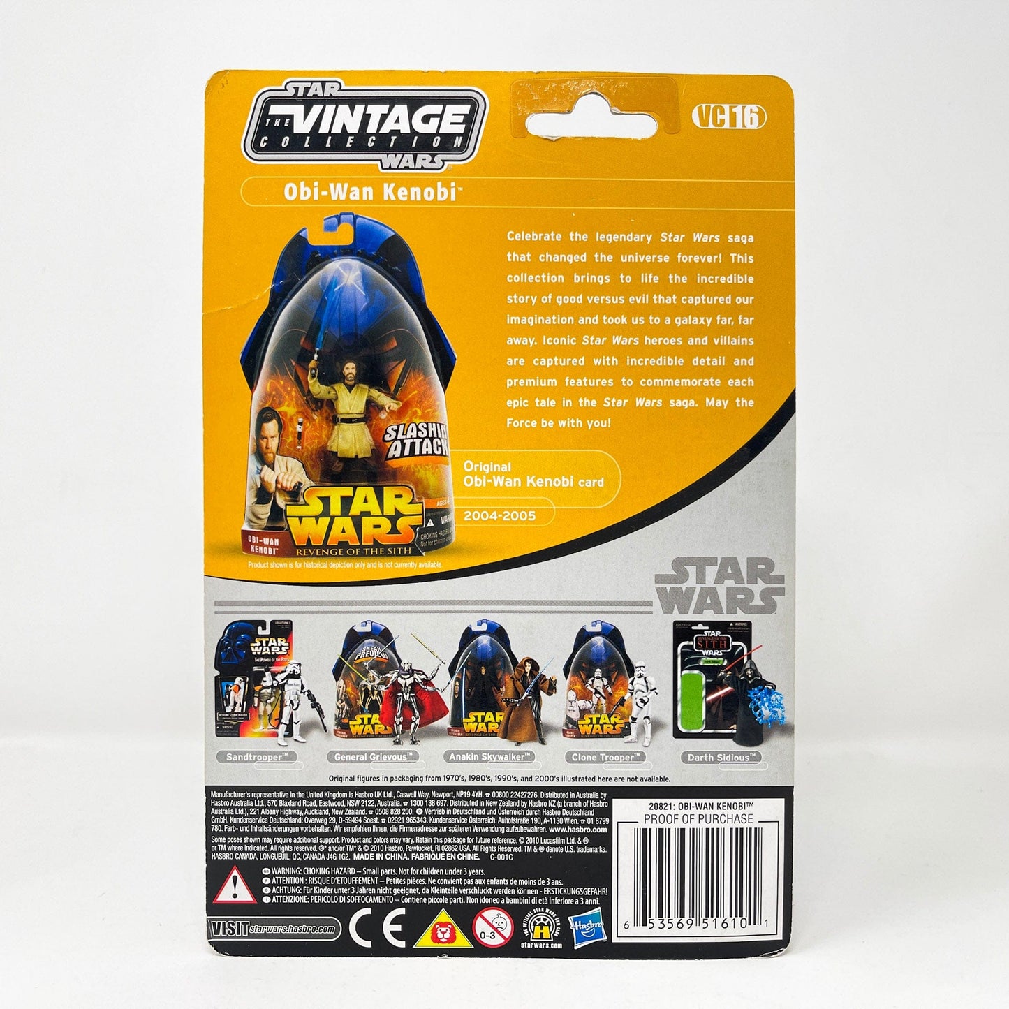 Vintage Hasbro Star Wars Vintage Collection Carded VC016 Obi Wan Kenobi - ROTS (2010) w/ Boba Fett Offer - The Vintage Collection