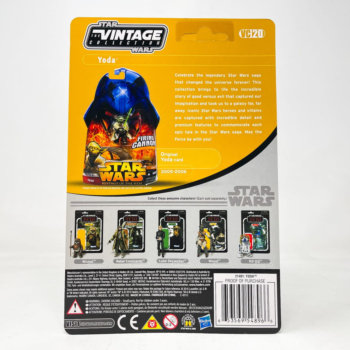 Vintage Hasbro Star Wars Vintage Collection Carded VC020 Yoda (Revenge of the Sith) - The Vintage Collection