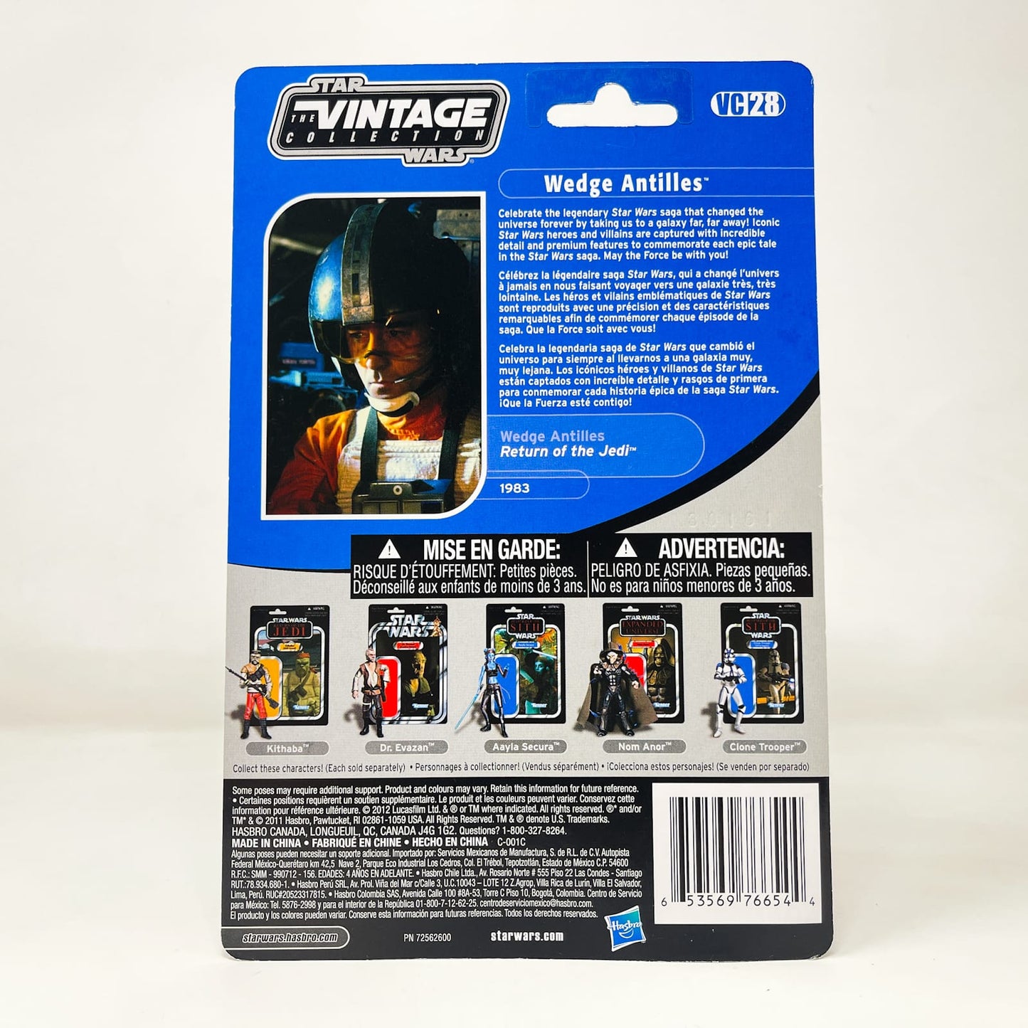 Vintage Hasbro Star Wars Vintage Collection Carded VC028 Wedge Antilles Canadian Cardback - The Vintage Collection