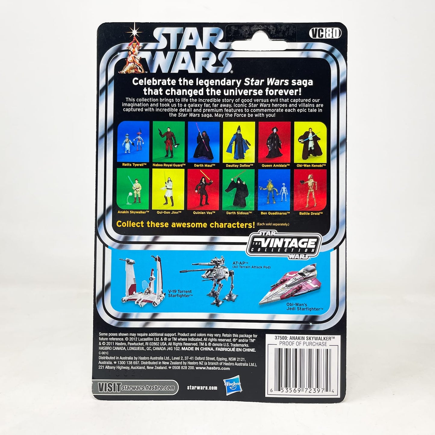 Vintage Hasbro Star Wars Vintage Collection Carded VC080 Anakin Skywalker (TPM) 2012 - The Vintage Collection Hasbro Star Wars