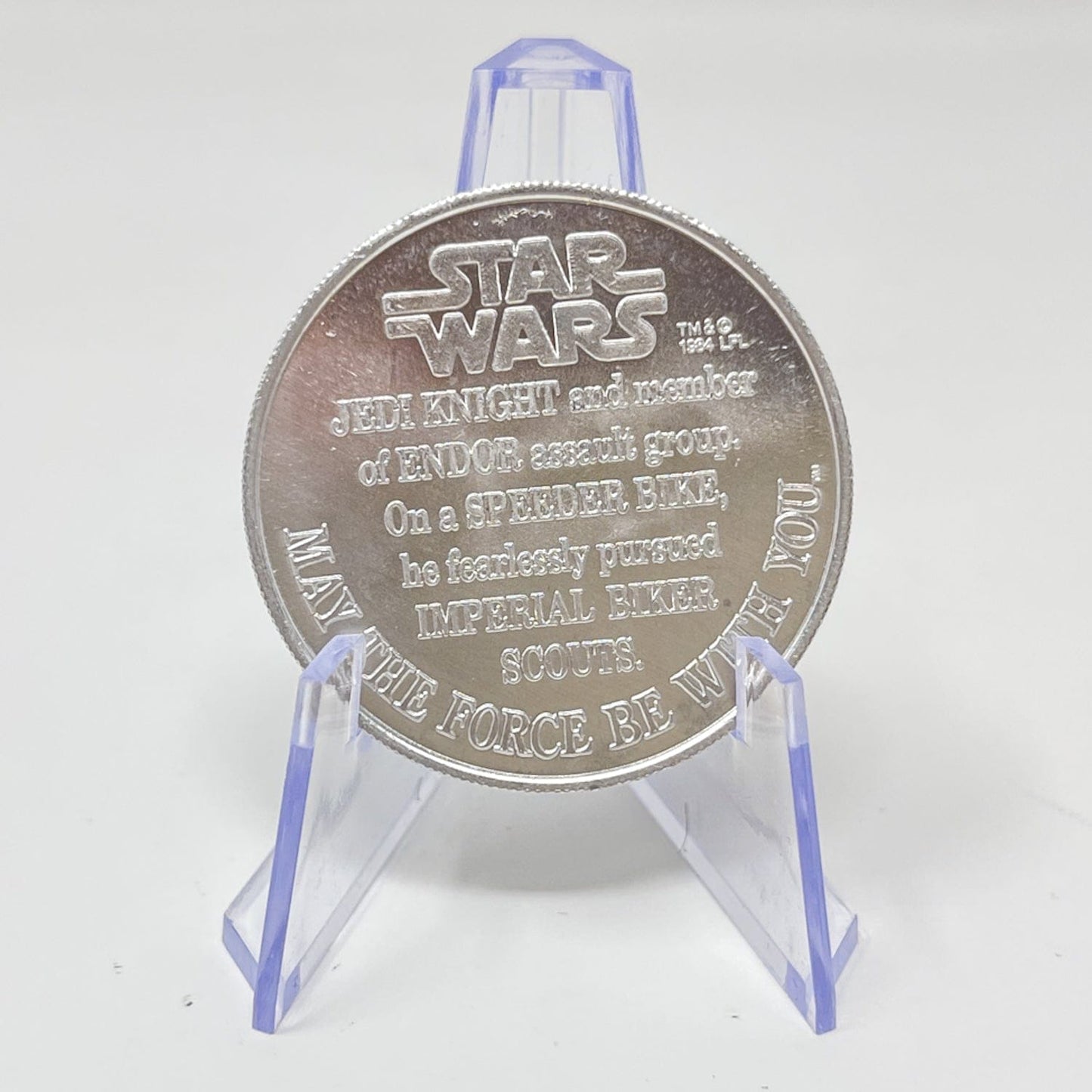 Vintage Kenner Star Wars Coin Luke Skywalker Endor POTF Coin
